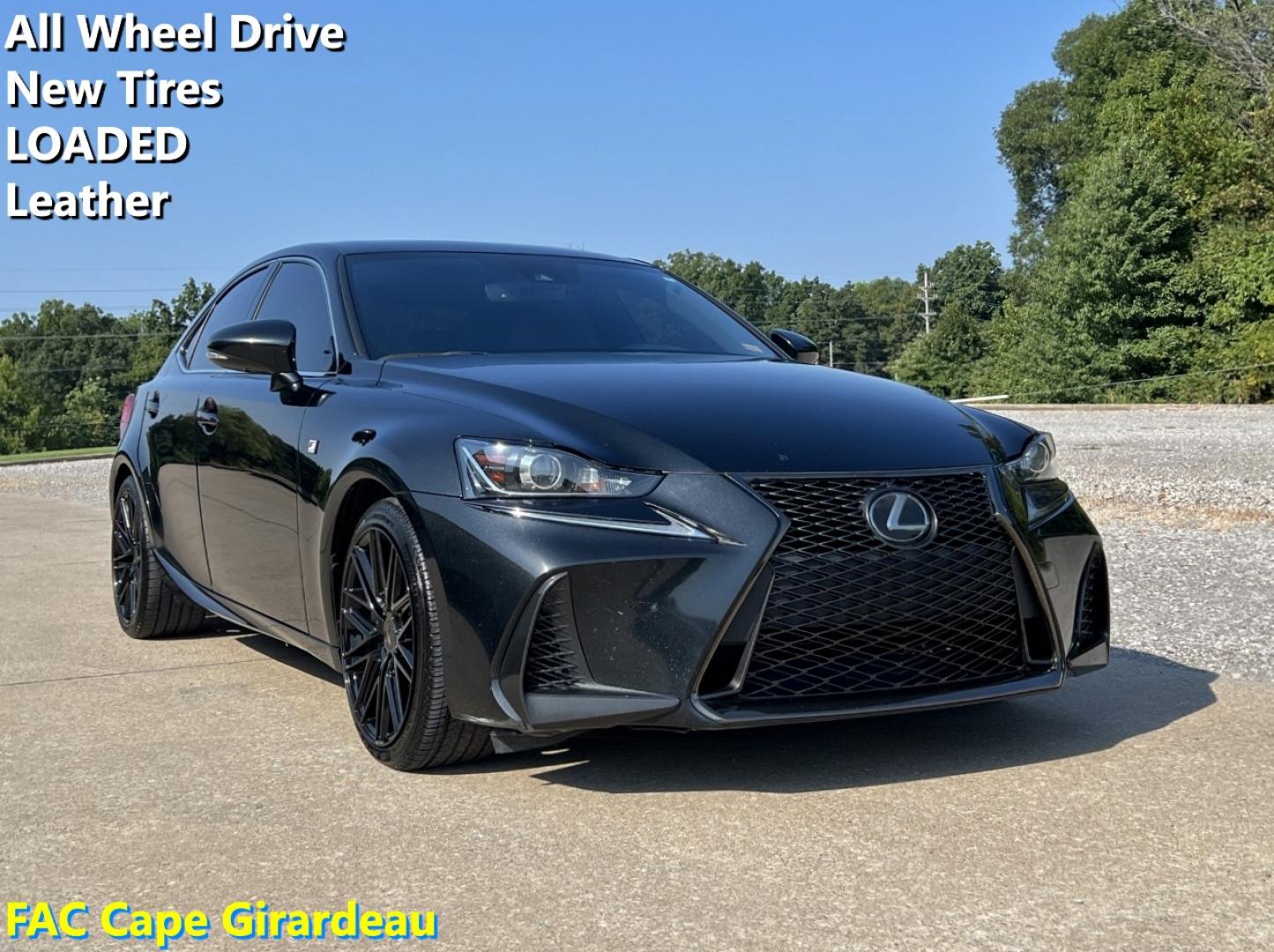 2018 BLACK /Red Leather LEXUS IS 350 (JTHCZ1D22J5) with an 3.5L V6 engine, Automatic transmission, located at 506 S. Kingshighway, Cape Girardeau, MO, 63703, (573) 235-5000, 37.294991, -89.553635 - 2018 Lexus IS 350 112xxx miles All Wheel Drive 3.5L V6 Automatic Leather New Tires Navigation Backup Camera Power/Heated/Cooled Seats Heated Steering Wheel Sunroof Cruise Power Windows/Locks/Mirrors We have financing available and we accept trades! Fill out a credit application on our - Photo#0