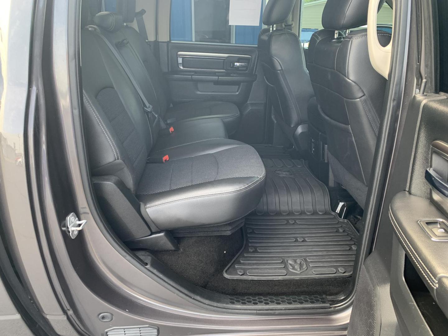 2015 GRAY /Black Leather/Cloth RAM 1500 SPORT (1C6RR7MT7FS) with an 5.7L V8 engine, Automatic transmission, located at 506 S. Kingshighway, Cape Girardeau, MO, 63703, (573) 235-5000, 37.294991, -89.553635 - 2015 Ram 1500 Sport 167xxx miles 4x4 5.7L V8 Automatic Leather Navigation Backup Camera Heated Seats Heated Steering Wheel Power Driver Seat Power Running Boards Bluetooth 20" Wheels Cruise Remote Start Power Windows/Locks/Mirrors We have financing available and we accept trades! Fi - Photo#14