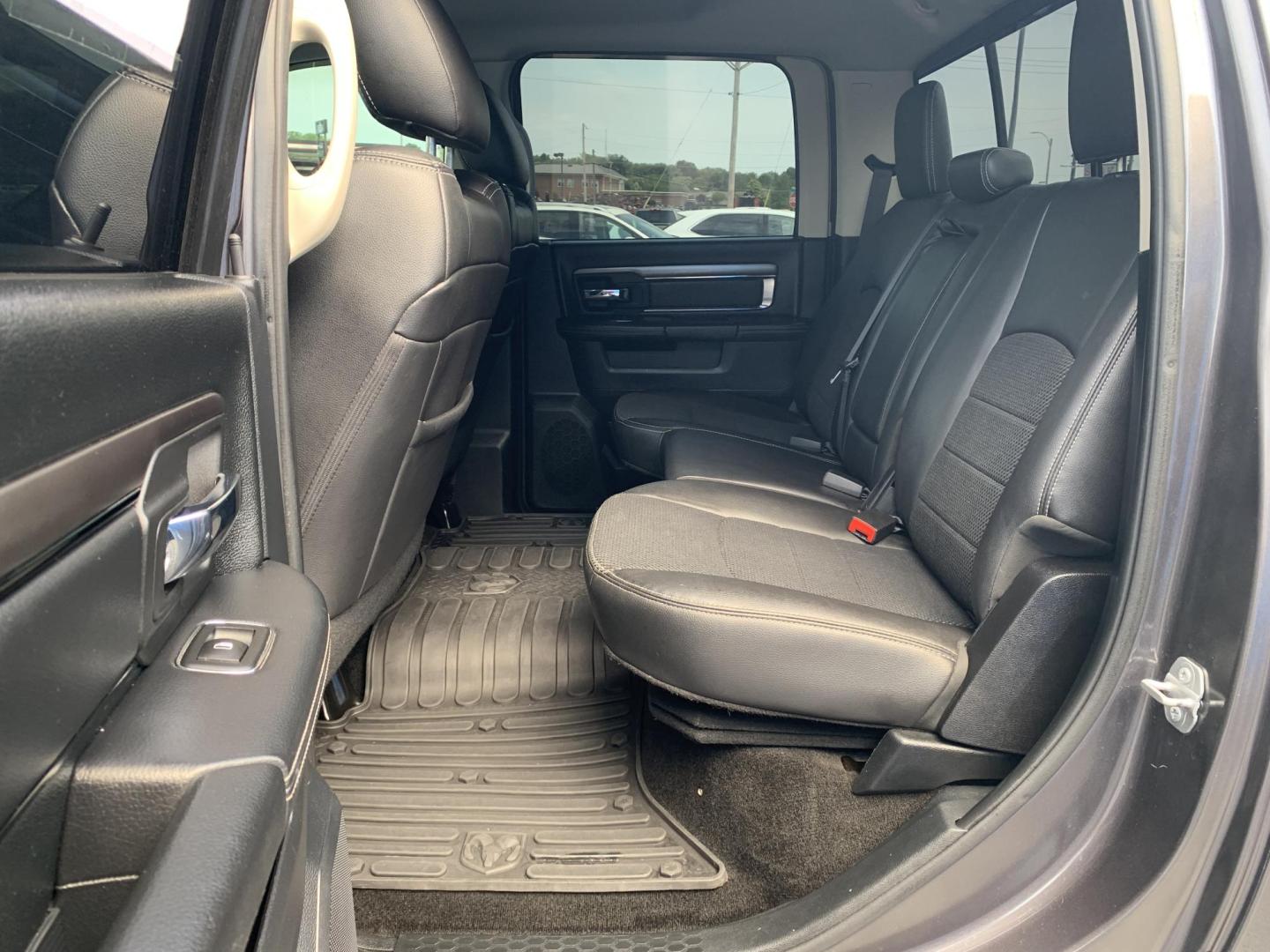 2015 GRAY /Black Leather/Cloth RAM 1500 SPORT (1C6RR7MT7FS) with an 5.7L V8 engine, Automatic transmission, located at 506 S. Kingshighway, Cape Girardeau, MO, 63703, (573) 235-5000, 37.294991, -89.553635 - 2015 Ram 1500 Sport 167xxx miles 4x4 5.7L V8 Automatic Leather Navigation Backup Camera Heated Seats Heated Steering Wheel Power Driver Seat Power Running Boards Bluetooth 20" Wheels Cruise Remote Start Power Windows/Locks/Mirrors We have financing available and we accept trades! Fi - Photo#18