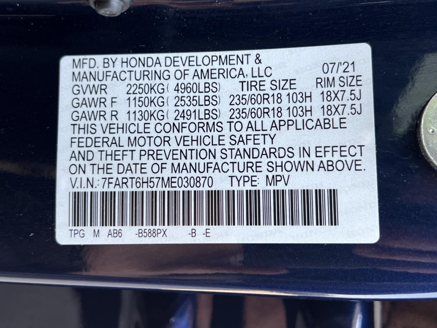 2021 BLUE /Gray Cloth HONDA CR-V EX (7FART6H57ME) with an 2.0L 4 Cyl. engine, Continuously Variable transmission, located at 506 S. Kingshighway, Cape Girardeau, MO, 63703, (573) 235-5000, 37.294991, -89.553635 - 2021 Honda CR-V HYBRID EX 1-Owner 95xxx miles All Wheel Drive 2.0L 4 Cyl. Hybrid Automatic Backup Camera Sunroof Heated Seats Power Driver Seat Bluetooth Cruise Power Windows/Locks/Mirrors We have financing available and we accept trades! Fill out a credit application on our website or - Photo#43