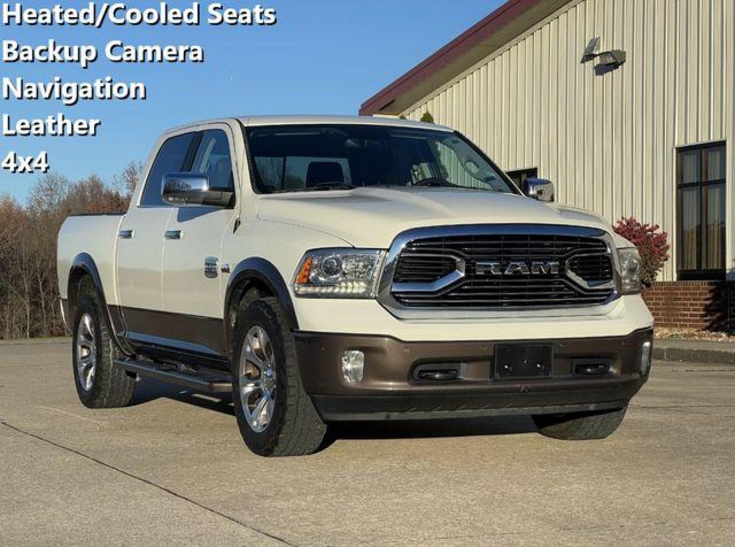 2018 WHITE /Brown RAM 1500 LONGHORN (1C6RR7PT2JS) with an 5.7L engine, Automatic transmission, located at 2990 Old Orchard Rd., Jackson, MO, 63755, 37.354214, -89.612106 - Photo#0