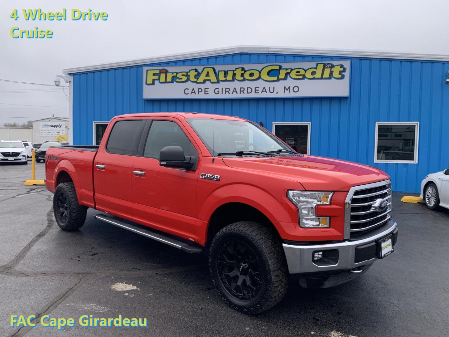 2015 RED /Gray Cloth Ford F-150 XLT SuperCrew 4WD (1FTFW1EF3FF) with an 5.0L V8 engine, Automatic transmission, located at 506 S. Kingshighway, Cape Girardeau, MO, 63703, (573) 235-5000, 37.294991, -89.553635 - 2015 Ford F-150 XLT 148xxx miles 4x4 5.0L V8 Automatic Backup Camera Bluetooth Remote Start Cruise Power Windows/Locks/Mirrors We have financing available and we accept trades! Fill out a credit application on our website or come by today! If you have any questions, give us a call at (573 - Photo#0