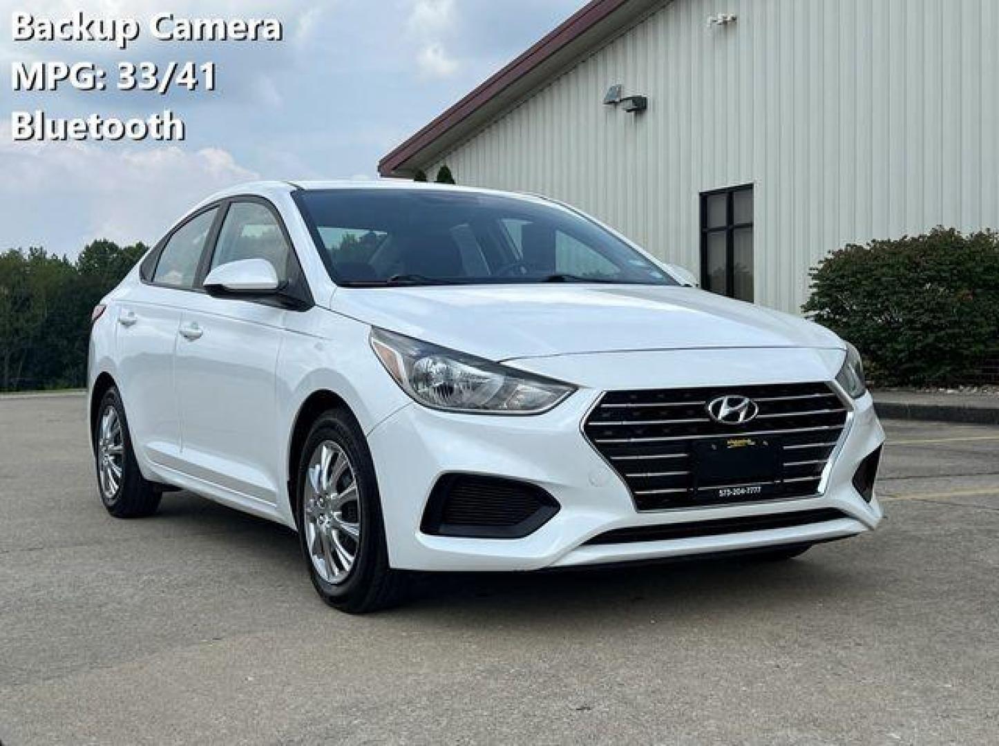 2021 WHITE /Black HYUNDAI ACCENT SE (3KPC24A6XME) with an 1.6L engine, Continuously Variable transmission, located at 2990 Old Orchard Rd., Jackson, MO, 63755, 37.354214, -89.612106 - Photo#0