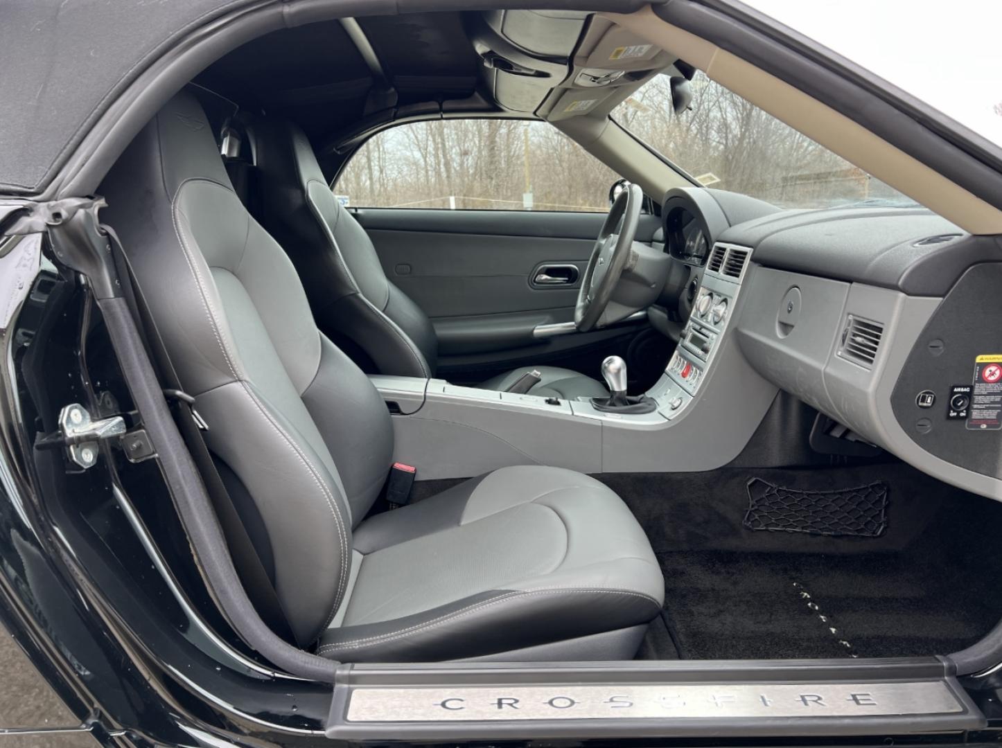 2005 BLACK /Gray Leather CHRYSLER CROSSFIRE LIMITED (1C3AN65L95X) with an 3.2L V6 engine, 6-Speed Manual transmission, located at 2990 Old Orchard Rd., Jackson, MO, 63755, 37.354214, -89.612106 - 2005 Chrysler Crossfire Limited Only 50xxx miles Rear Wheel Drive 3.2L V6 6-Speed Manual Leather Power Driver Seat Heated Seats Cruise Power Windows/Locks We have financing available and we accept trades! Fill out a credit application on our website or come by today! If you have any quest - Photo#14