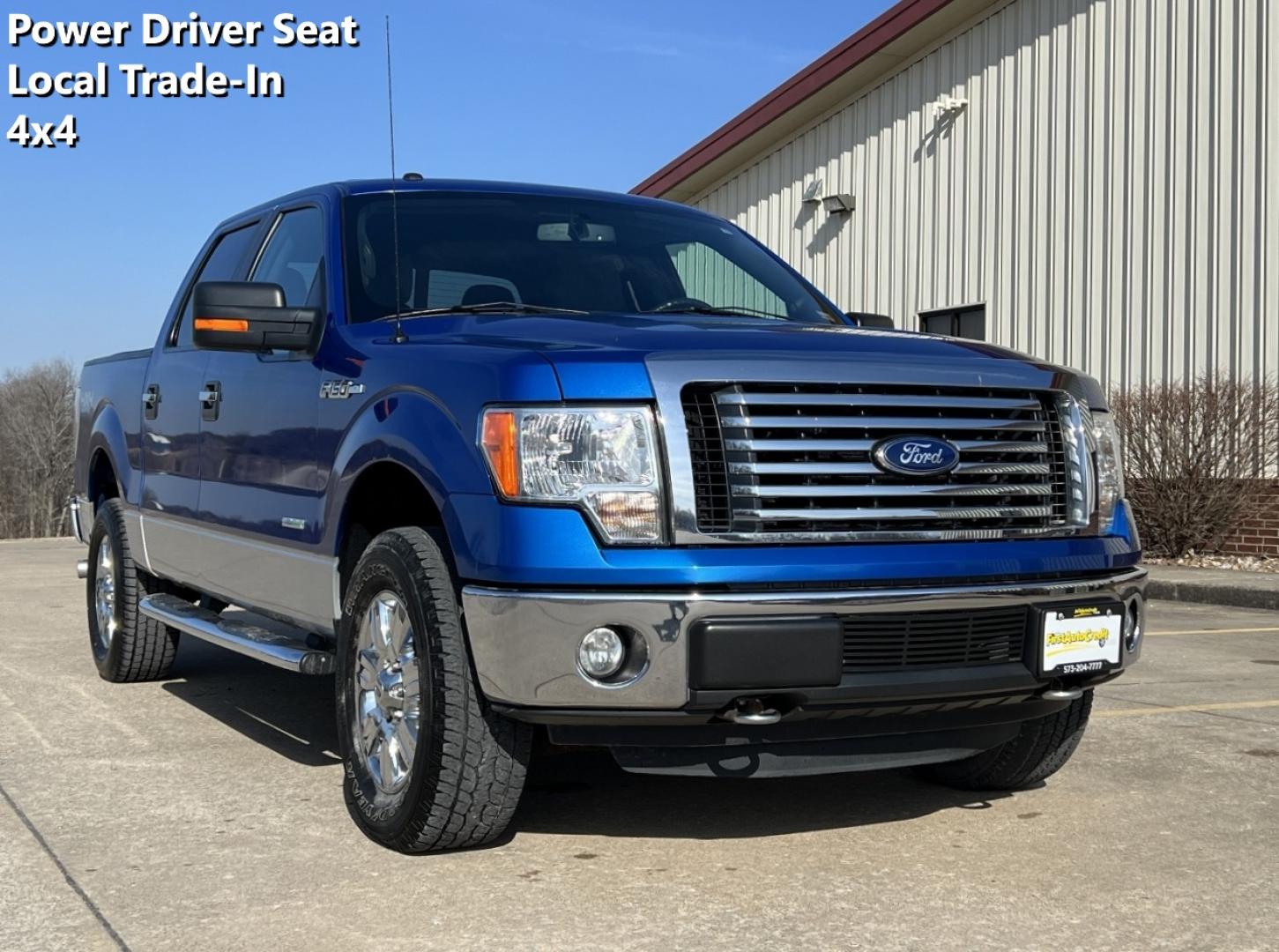 2012 BLUE /Gray Cloth FORD F150 XLT (1FTFW1ET6CK) with an 3.5L V6 engine, Automatic transmission, located at 2990 Old Orchard Rd., Jackson, MO, 63755, 37.354214, -89.612106 - 2012 Ford F-150 XLT 108xxx miles 4x4 3.5L V6 Automatic Power Driver Seat Cruise Power Windows/Locks/Mirrors We have financing available and we accept trades! Fill out a credit application on our website or come by today! If you have any questions, give us a call at (573) 204-7777 or visit o - Photo#0