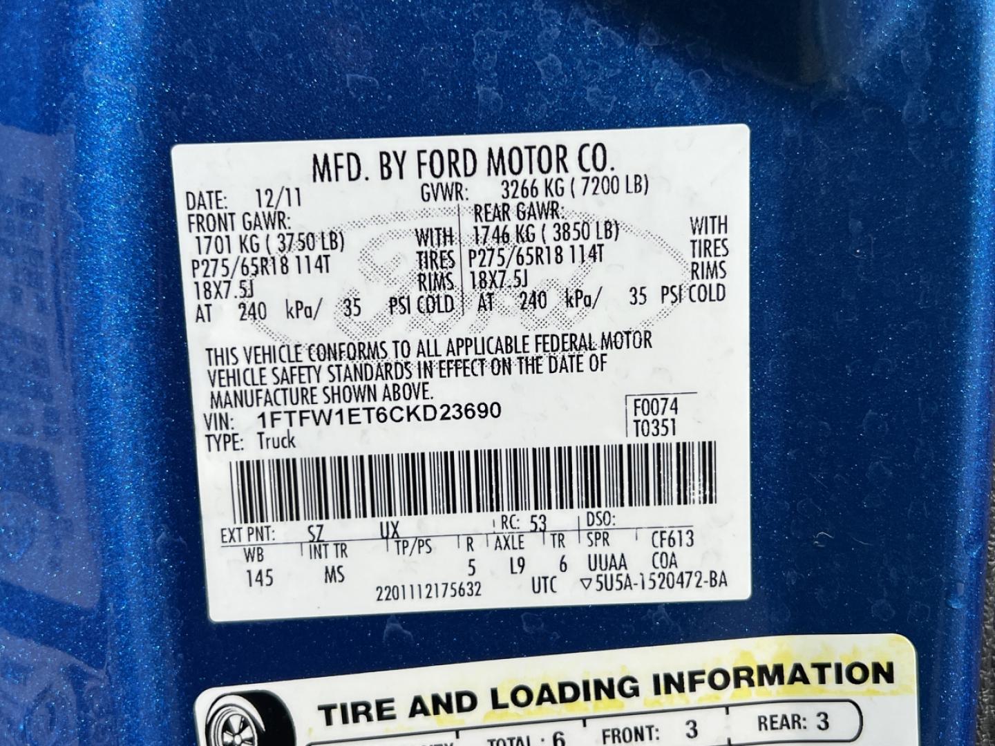 2012 BLUE /Gray Cloth FORD F150 XLT (1FTFW1ET6CK) with an 3.5L V6 engine, Automatic transmission, located at 2990 Old Orchard Rd., Jackson, MO, 63755, 37.354214, -89.612106 - 2012 Ford F-150 XLT 108xxx miles 4x4 3.5L V6 Automatic Power Driver Seat Cruise Power Windows/Locks/Mirrors We have financing available and we accept trades! Fill out a credit application on our website or come by today! If you have any questions, give us a call at (573) 204-7777 or visit o - Photo#47