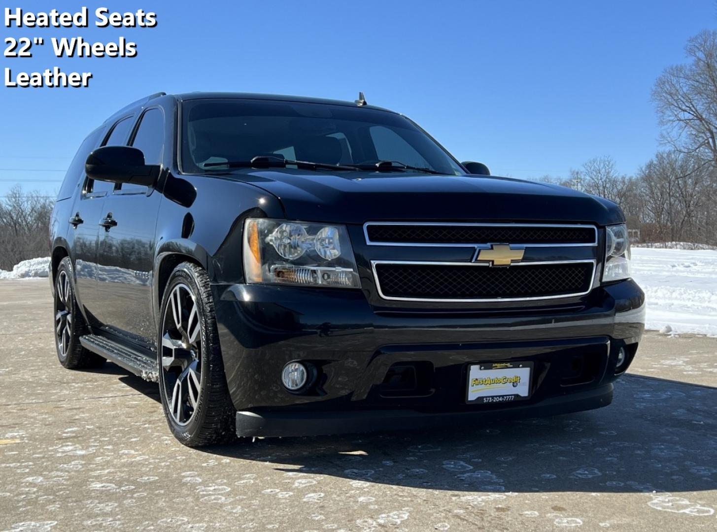 2012 BLACK /Black Leather CHEVROLET TAHOE 1500 LT (1GNSCBE04CR) with an 5.3L V8 engine, Automatic transmission, located at 2990 Old Orchard Rd., Jackson, MO, 63755, 37.354214, -89.612106 - 2012 Chevrolet Tahoe 1500 LT 163xxx miles Rear Wheel Drive 5.3L V8 Automatic Leather 22" Wheels Power/Heated Seats Heated Rear Seats Cruise Remote Start Power Windows/Locks/Mirrors We have financing available and we accept trades! Fill out a credit application on our website or come by t - Photo#0