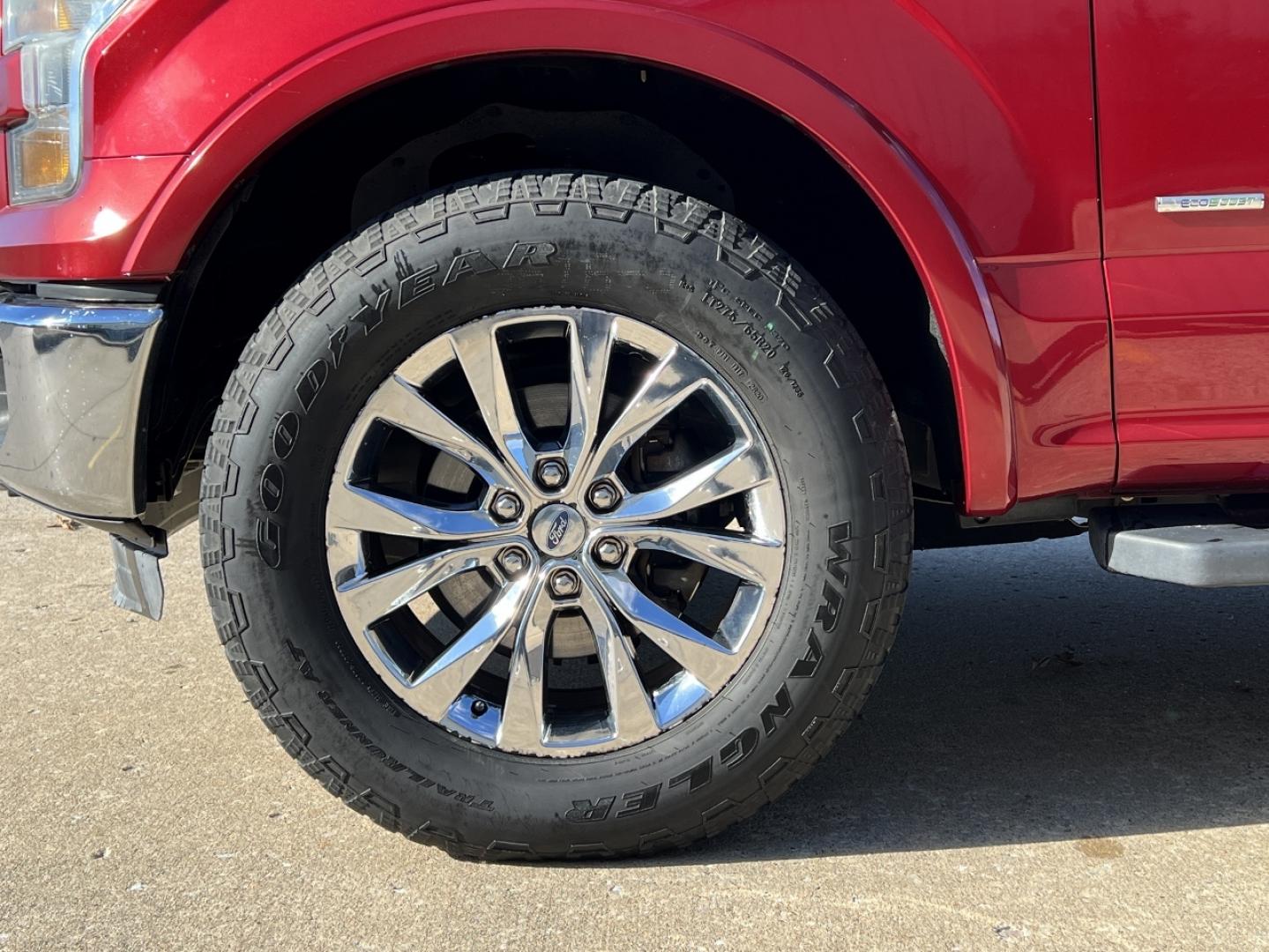 2015 RED /Black Leather FORD F150 LARIAT (1FTEW1EG5FF) with an 3.5L V6 engine, Automatic transmission, located at 2990 Old Orchard Rd., Jackson, MO, 63755, 37.354214, -89.612106 - 2015 Ford F-150 Lariat 115xxx miles 4x4 3.5L V6 Automatic Leather Navigation Power/Heated/Cooled Seats Backup Camera Sunroof Bluetooth Remote Start Cruise Power Windows/Locks/Mirrors We have financing available and we accept trades! Fill out a credit application on our website or come - Photo#43