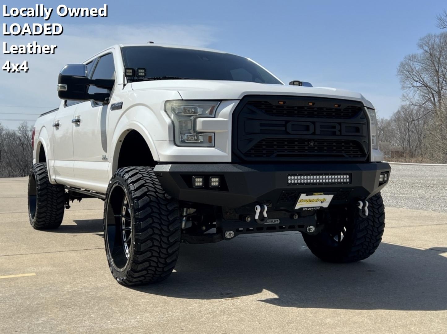 2015 WHITE /Black Leather FORD F150 PLATINUM (1FTEW1EG4FF) with an 3.5L V6 engine, Automatic transmission, located at 2990 Old Orchard Rd., Jackson, MO, 63755, 37.354214, -89.612106 - 2015 Ford F-150 Platinum 124xxx miles 4x4 3.5L V6 Automatic Leather Navigation Power/Heated/Cooled Seats Backup Camera Sunroof Power Running Boards Remote Start Bluetooth Cruise Power Windows/Locks/Mirrors We have financing available and we accept trades! Fill out a credit application - Photo#0