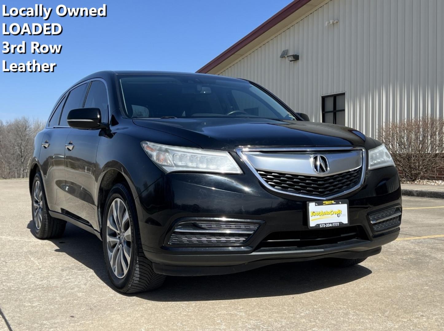 2014 BLACK /Black Leather ACURA MDX TECHNOLOGY (5FRYD3H45EB) with an 3.5L V6 engine, Automatic transmission, located at 2990 Old Orchard Rd., Jackson, MO, 63755, 37.354214, -89.612106 - 2014 Acura MDX Technology 108xxx miles Front Wheel Drive 3.5L V6 Automatic Leather 3rd Row Navigation Power/Heated Seats Backup Camera Sunroof Bluetooth Remote Start Cruise Power Windows/Locks/Mirrors We have financing available and we accept trades! Fill out a credit application on o - Photo#0