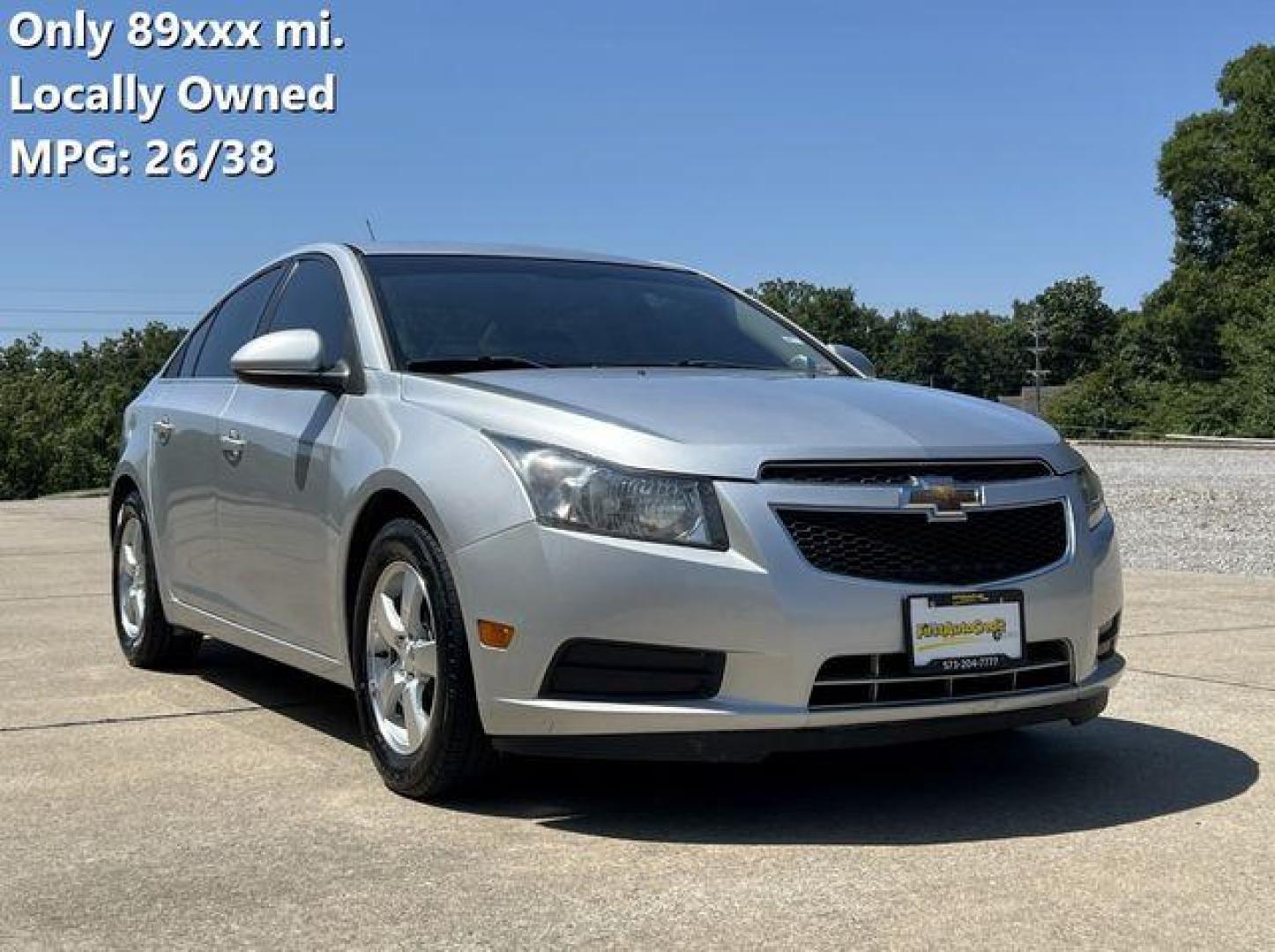 2014 SILVER /Jet Black/Sport Red CHEVROLET CRUZE LT (1G1PC5SBXE7) with an 1.4L engine, Automatic transmission, located at 2990 Old Orchard Rd., Jackson, MO, 63755, 37.354214, -89.612106 - Photo#0