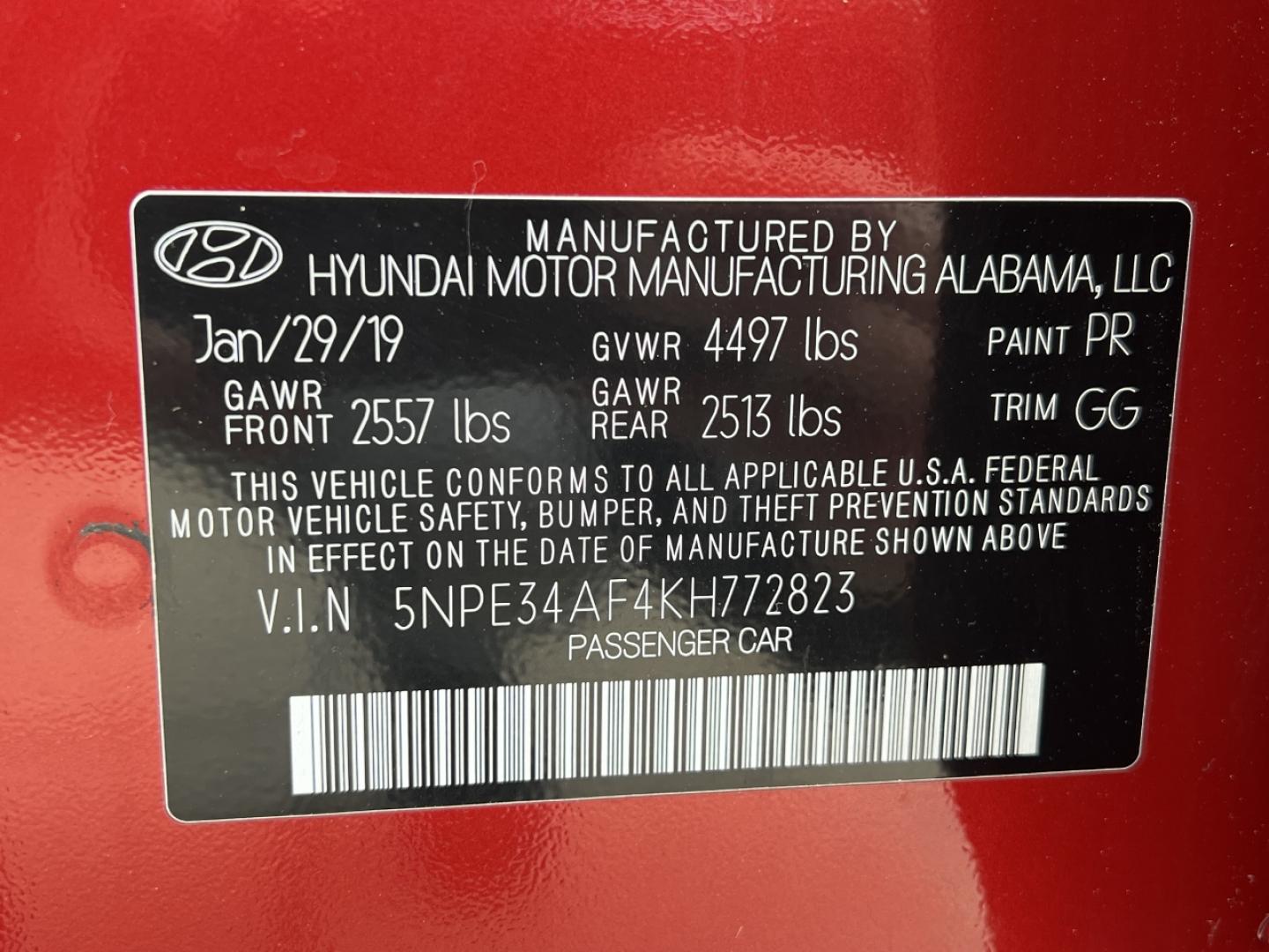 2019 RED /Gray Leather HYUNDAI SONATA LIMITED (5NPE34AF4KH) with an 2.4L 4 Cyl. engine, Automatic transmission, located at 2990 Old Orchard Rd., Jackson, MO, 63755, 37.354214, -89.612106 - 2019 Hyundai Sonata Limited 130xxx miles Front Wheel Drive 2.4L 4 Cyl. Automatic Leather Navigation Power/Heated/Cooled Seats Heated Steering Wheel Backup Camera Sunroof Bluetooth Cruise Power Windows/Locks/Mirrors We have financing available and we accept trades! Fill out a credit app - Photo#48
