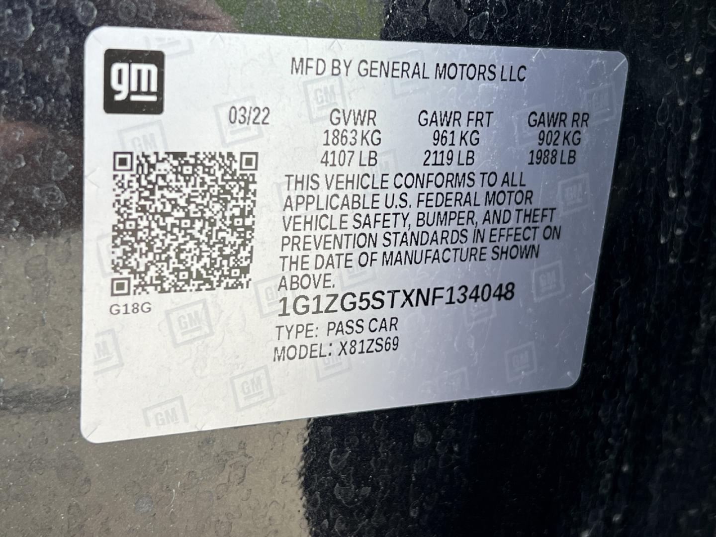 2022 GRAY /Black Cloth Chevrolet Malibu RS (1G1ZG5STXNF) with an 1.5L 4 Cyl. engine, Automatic transmission, located at 506 S. Kingshighway, Cape Girardeau, MO, 63703, (573) 235-5000, 37.294991, -89.553635 - 2022 Chevrolet Malibu RS 1-Owner 110xxx miles Front Wheel Drive 1.5L 4 Cyl. Automatic Backup Camera Bluetooth Cruise Power Windows/Locks/Mirrors We have financing available and we accept trades! Fill out a credit application on our website or come by today! If you have any questions, give - Photo#43