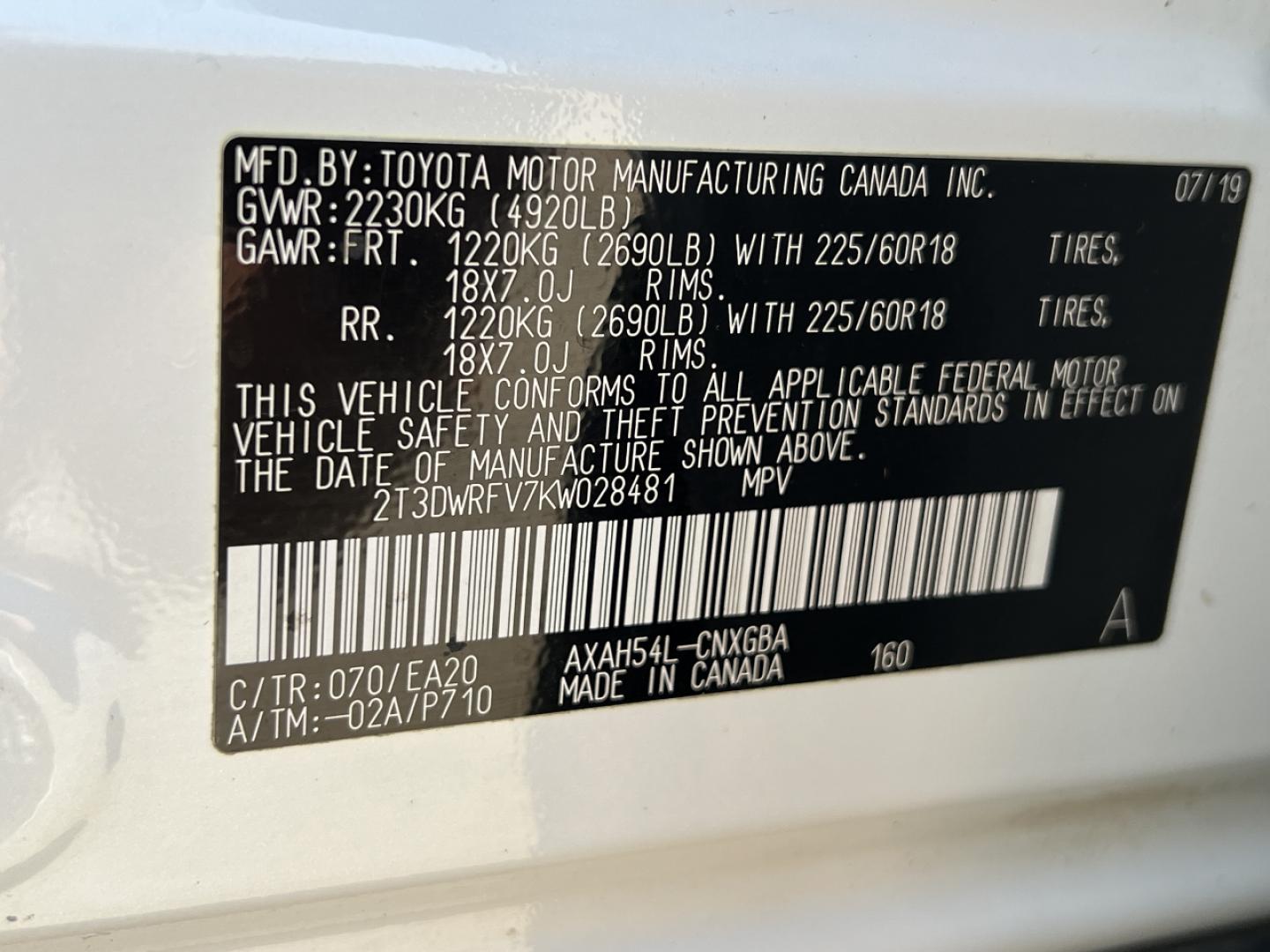 2019 WHITE /Black Leather Toyota RAV4 Hybrid Limited (2T3DWRFV7KW) with an 2.5L 4 Cyl. Hybrid engine, CVT transmission, located at 2990 Old Orchard Rd., Jackson, MO, 63755, 37.354214, -89.612106 - 2019 Toyota RAV4 Limited Hybrid Local 1-Owner 110xxx miles All Wheel Drive 2.5L 4 Cyl. Hybrid Automatic Leather Navigation Power Driver Seat Heated/Cooled Seats Heated Steering Wheel Backup Camera Sunroof Bluetooth Cruise Power Windows/Locks/Mirrors We have financing available and we - Photo#48