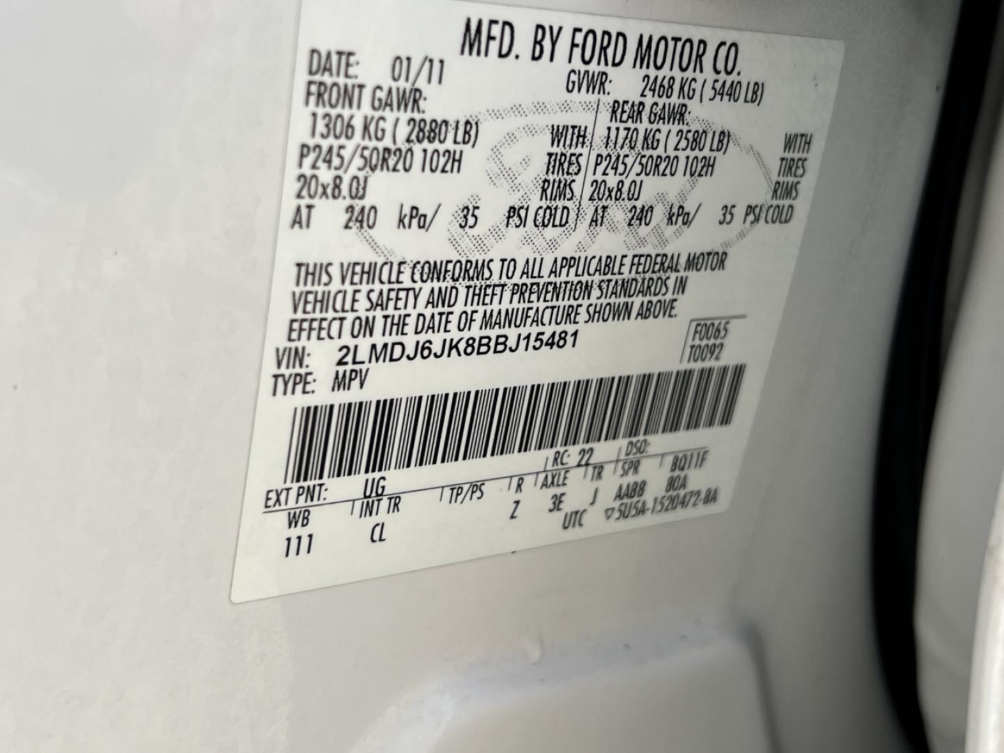 2011 WHITE /Tan Leather Lincoln MKX FWD (2LMDJ6JK8BB) with an 3.7L V6 engine, Automatic transmission, located at 506 S. Kingshighway, Cape Girardeau, MO, 63703, (573) 235-5000, 37.294991, -89.553635 - 2011 Lincoln MKX Local 1-Owner 142xxx miles Front Wheel Drive 3.7L V6 Automatic Leather Navigation Power/Heated/Cooled Seats Heated Steering Wheel Backup Camera Sunroof Bluetooth Remote Start Cruise Power Windows/Locks/Mirrors We have financing available and we accept trades! Fill ou - Photo#54