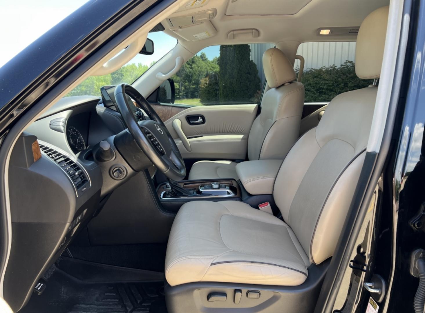 2021 BLACK /Tan Leather Nissan Armada SL AWD (JN8AY2BB5M9) with an 5.6L V8 engine, Automatic transmission, located at 2990 Old Orchard Rd., Jackson, MO, 63755, 37.354214, -89.612106 - 2021 Nissan Armada SL 105xxx miles 4 Wheel Drive 5.6L V8 Automatic Leather 3rd Row Navigation Power/Heated Seats Backup Camera Sunroof Bluetooth Remote Start Cruise Power Windows/Locks/Mirrors We have financing available and we accept trades! Fill out a credit application on our websi - Photo#17