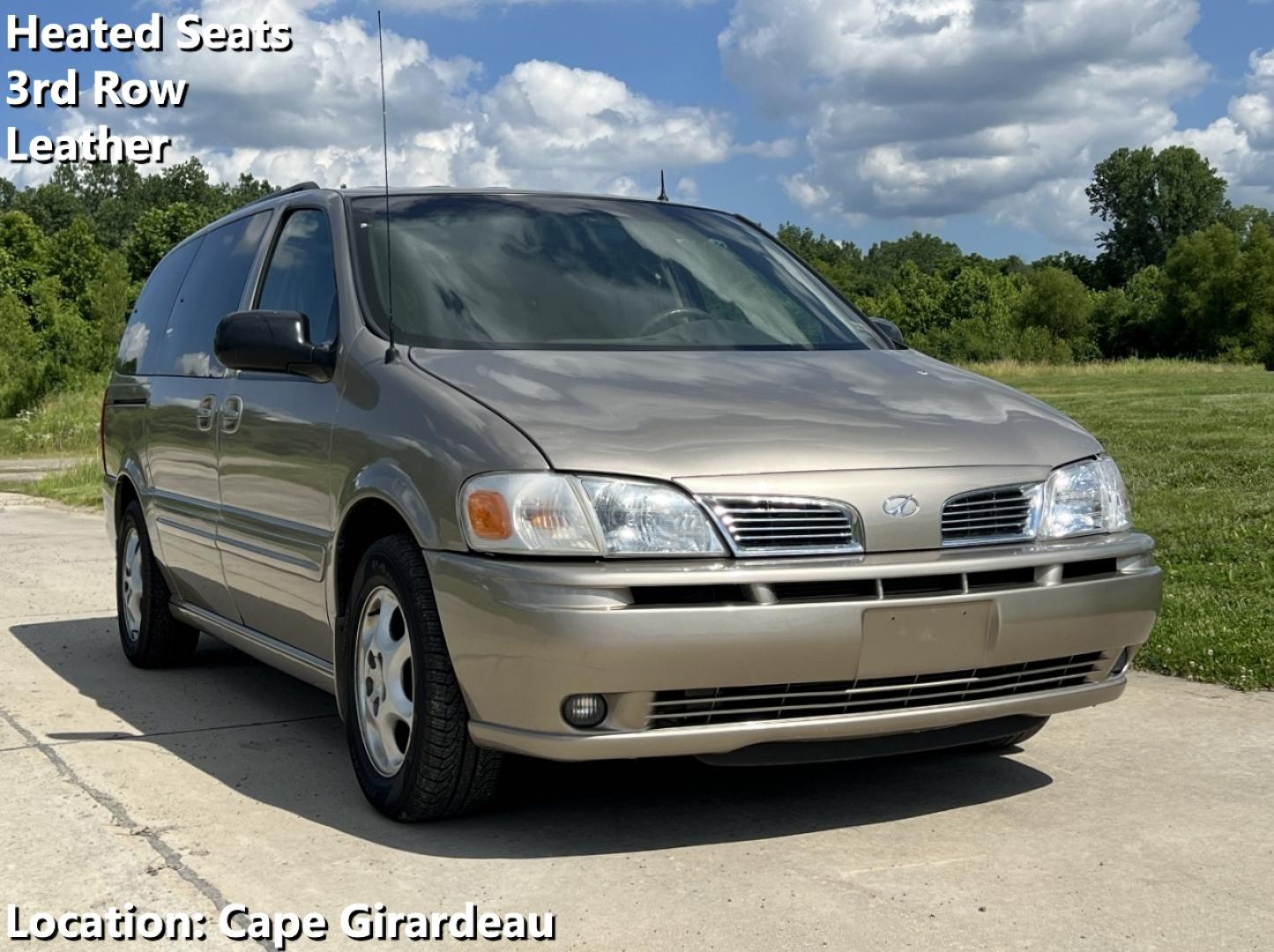 2002 GOLD /Tan Leather Oldsmobile Silhouette GL (1GHDX03E42D) with an 3.4L V6 engine, Automatic transmission, located at 506 S. Kingshighway, Cape Girardeau, MO, 63703, (573) 235-5000, 37.294991, -89.553635 - 2002 Oldsmobile Silhouette GL 139xxx miles Front Wheel Drive 3.4L V6 Automatic Leather 3rd Row Power/Heated Seats Cruise Power Windows/Locks/Mirrors We have financing available and we accept trades! Fill out a credit application on our website or come by today! If you have any questions, - Photo#0