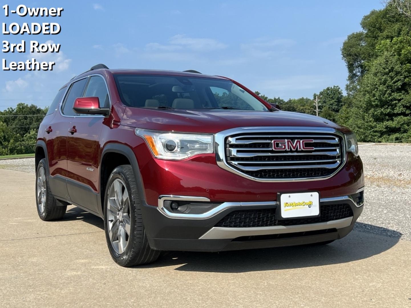 2018 MAROON /Tan Leather GMC Acadia SLT-2 FWD (1GKKNNLS7JZ) with an 3.6L V6 engine, Automatic transmission, located at 2990 Old Orchard Rd., Jackson, MO, 63755, 37.354214, -89.612106 - 2018 GMC Acadia SLT 1-Owner 109xxx miles Front Wheel Drive 3.6L V6 Automatic Leather 3rd Row Navigation Power/Heated Seats Heated Rear Seats Backup Camera Sunroof Bluetooth Remote Start Cruise Power Windows/Locks/Mirrors We have financing available and we accept trades! Fill out a c - Photo#0