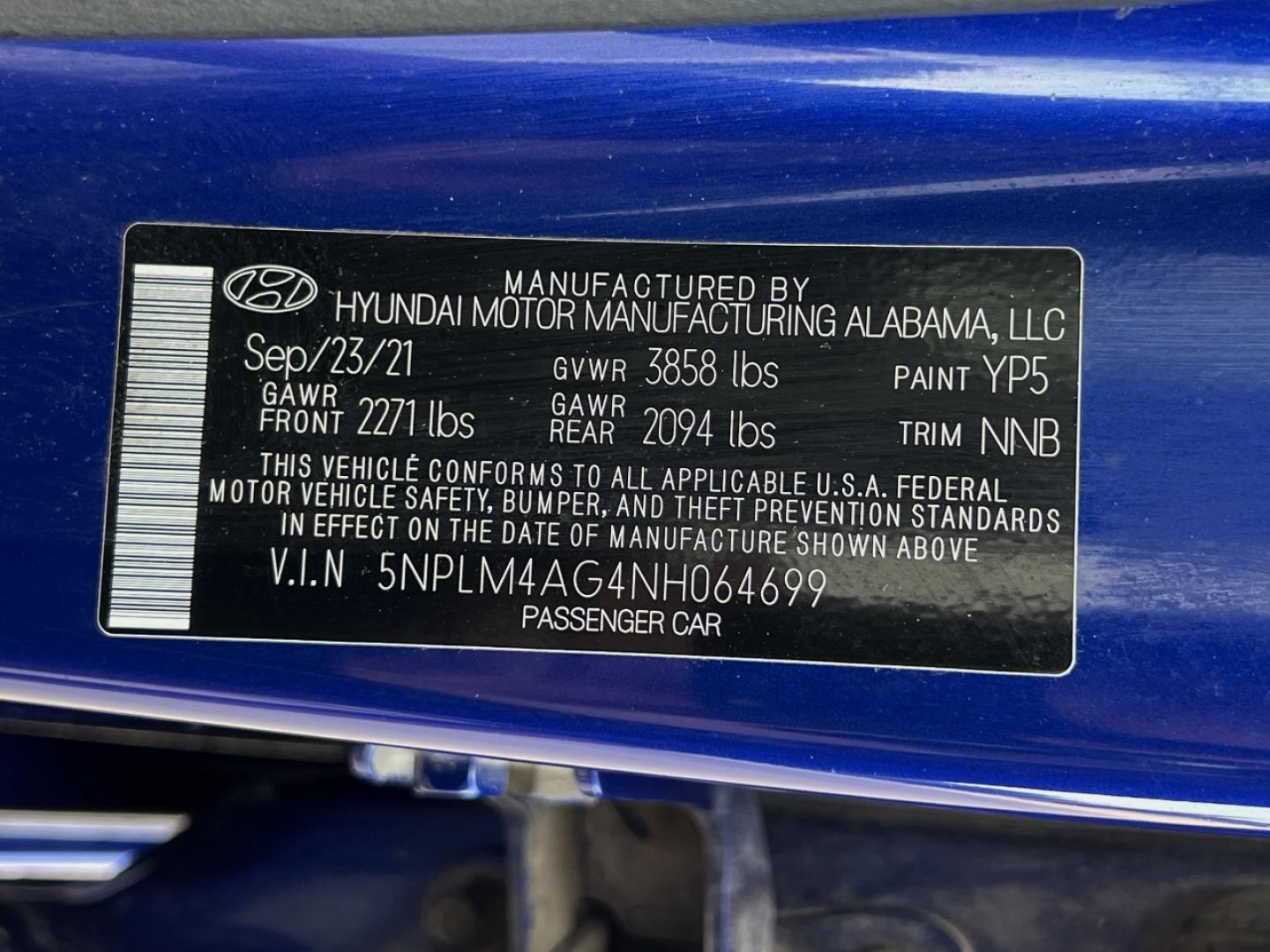 2022 BLUE /Black Cloth Hyundai Elantra SEL (5NPLM4AG4NH) with an 2.0L 4 Cyl. engine, Automatic transmission, located at 2990 Old Orchard Rd., Jackson, MO, 63755, 37.354214, -89.612106 - 2022 Hyundai Elantra SEL 1-Owner 106xxx miles Front Wheel Drive 2.0L 4 Cyl. Automatic Backup Camera Bluetooth Remote Start Cruise Power Windows/Locks/Mirrors We have financing available and we accept trades! Fill out a credit application on our website or come by today! If you have any q - Photo#44