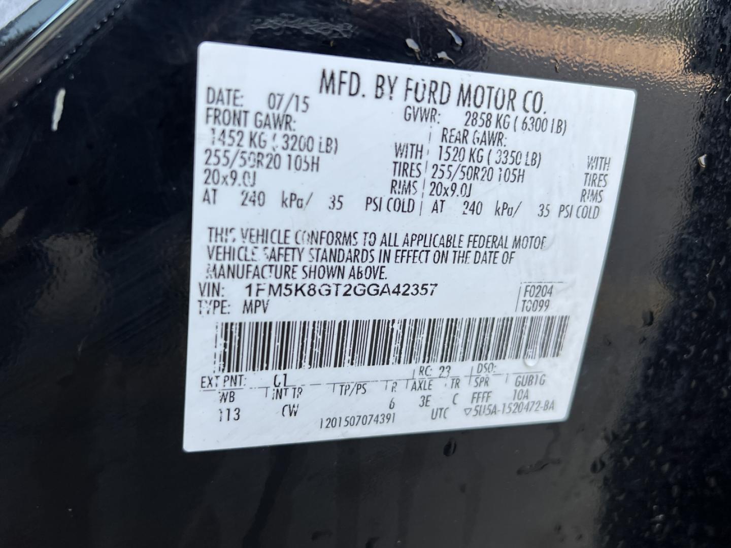 2016 BLACK /Black Leather Ford Explorer Sport 4WD (1FM5K8GT2GG) with an 3.5L V6 engine, Automatic transmission, located at 2990 Old Orchard Rd., Jackson, MO, 63755, 37.354214, -89.612106 - 2016 Ford Explorer Sport 111xxx miles 4 Wheel Drive 3.5L V6 Automatic Leather 3rd Row Navigation Power/Heated/Cooled Seats Backup Camera Sunroof Bluetooth Remote Start Cruise Power Windows/Locks/Mirrors We have financing available and we accept trades! Fill out a credit application on - Photo#54