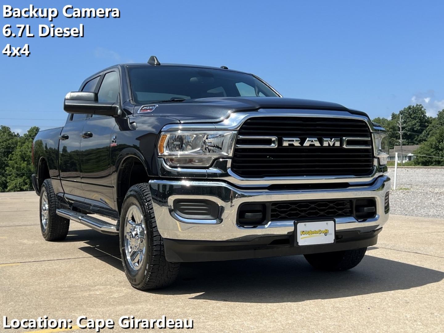 2021 GRAY /Gray Cloth RAM 2500 Big Horn Crew Cab SWB 4WD (3C6UR5DL6MG) with an 6.7L I6 TURBO DIESEL engine, Automatic transmission, located at 506 S. Kingshighway, Cape Girardeau, MO, 63703, (573) 235-5000, 37.294991, -89.553635 - 2021 Ram 2500 Heavy Duty Big Horn 65xxx miles 4x4 6.7L I6 Turbo Diesel Automatic Backup Camera Bluetooth Cruise Power Windows/Locks/Mirrors We have financing available and we accept trades! Fill out a credit application on our website or come by today! If you have any questions, give us a - Photo#0