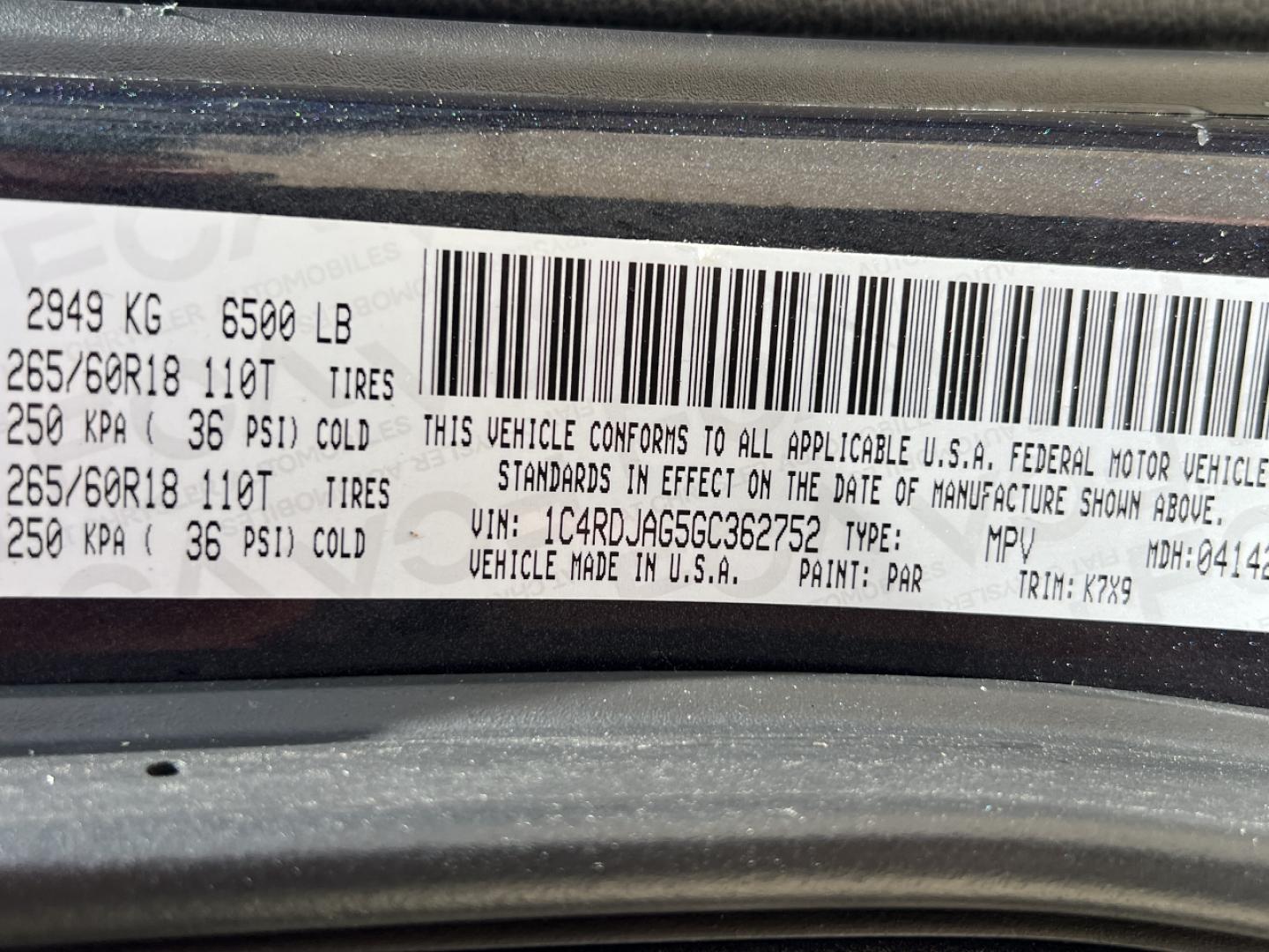 2016 GRAY /Black Cloth Dodge Durango SXT AWD (1C4RDJAG5GC) with an 3.6L V6 engine, Automatic transmission, located at 2990 Old Orchard Rd., Jackson, MO, 63755, 37.354214, -89.612106 - 2016 Dodge Durango SXT 135xxx miles All Wheel Drive 3.6L V6 Automatic 3rd Row Power Driver Seat Bluetooth Cruise Power Windows/Locks/Mirrors We have financing available and we accept trades! Fill out a credit application on our website or come by today! If you have any questions, give us - Photo#46
