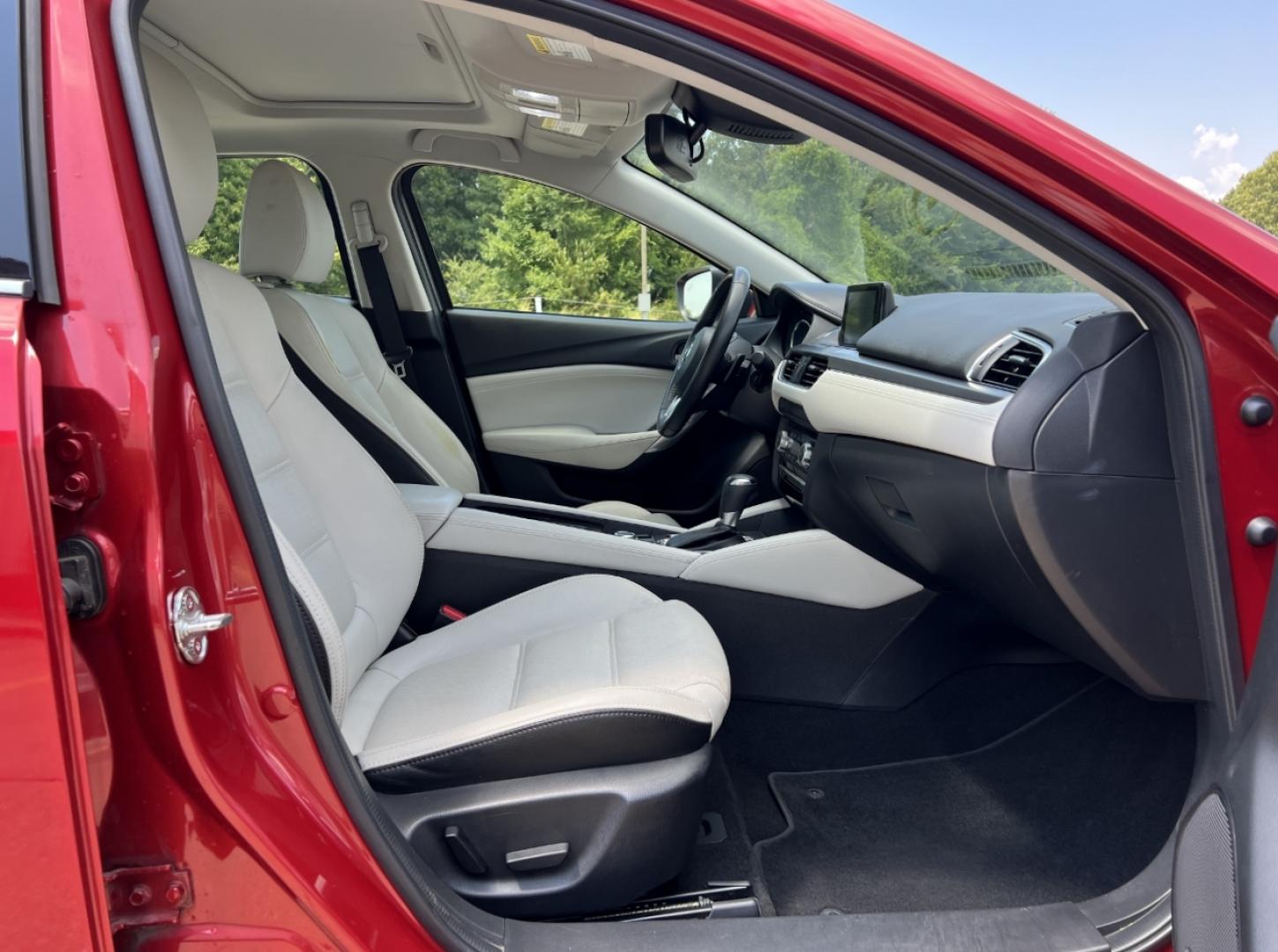 2016 RED /Tan Leather Mazda Mazda6 i Grand Touring (JM1GJ1W57G1) with an 2.5L 4 Cyl. engine, Automatic transmission, located at 2990 Old Orchard Rd., Jackson, MO, 63755, 37.354214, -89.612106 - 2016 Mazda 6 Grand Touring 1-Owner Only 74xxx miles Front Wheel Drive 2.5L 4 Cyl. Automatic Leather Navigation Power/Heated Seats Backup Camera Sunroof Bluetooth Cruise Power Windows/Locks/Mirrors We have financing available and we accept trades! Fill out a credit application on our we - Photo#17