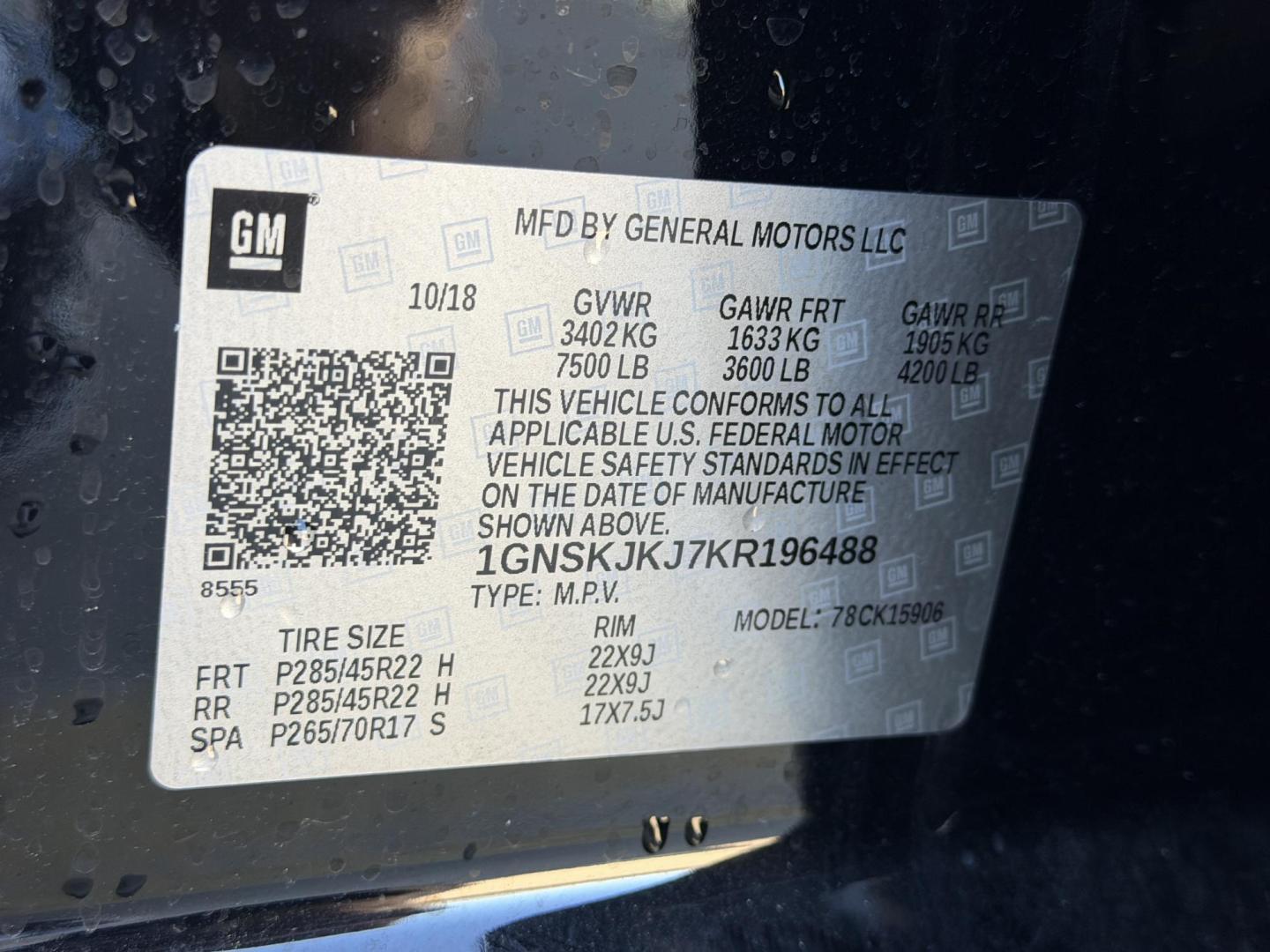 2019 BLACK /Black Chevrolet Suburban Premier 4WD (1GNSKJKJ7KR) with an 6.2L V8 engine, Automatic transmission, located at 2990 Old Orchard Rd., Jackson, MO, 63755, 37.354214, -89.612106 - 2019 Chevrolet Suburban 1500 Premier 92xxx miles 4 Wheel Drive 6.2L V8 Automatic Leather 3rd Row Navigation Rear Entertainment Power/Heated/Cooled Seats Heated Rear Seats Heated Steering Wheel Backup Camera Bluetooth Cruise Power Windows/Locks/Mirrors We have financing available and - Photo#62