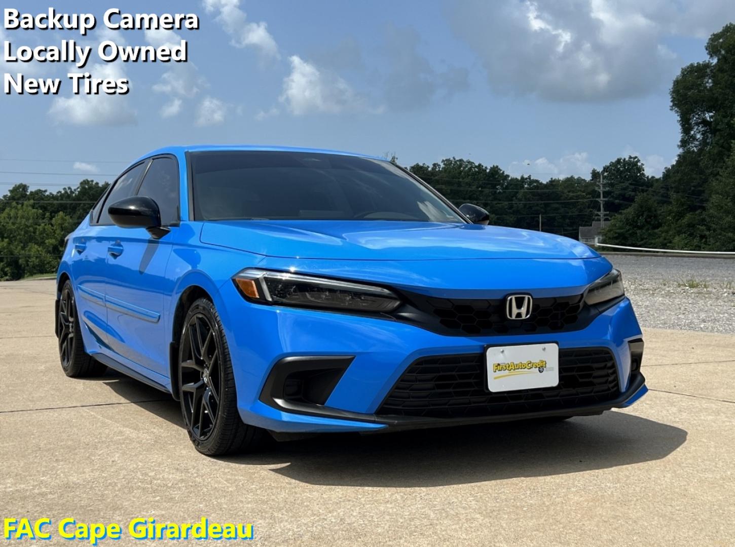 2022 BLUE /Black Cloth Honda Civic Sport Hatchback CVT (19XFL2H89NE) with an 2.0L 4 Cyl. TURBO engine, CVT transmission, located at 506 S. Kingshighway, Cape Girardeau, MO, 63703, (573) 235-5000, 37.294991, -89.553635 - 2022 Honda Civic Sport 103xxx miles Front Wheel Drive 2.0L 4 Cyl. Automatic New Tires Backup Camera Bluetooth Remote Start Cruise Power Windows/Locks/Mirrors We have financing available and we accept trades! Fill out a credit application on our website or come by today! If you have any q - Photo#0