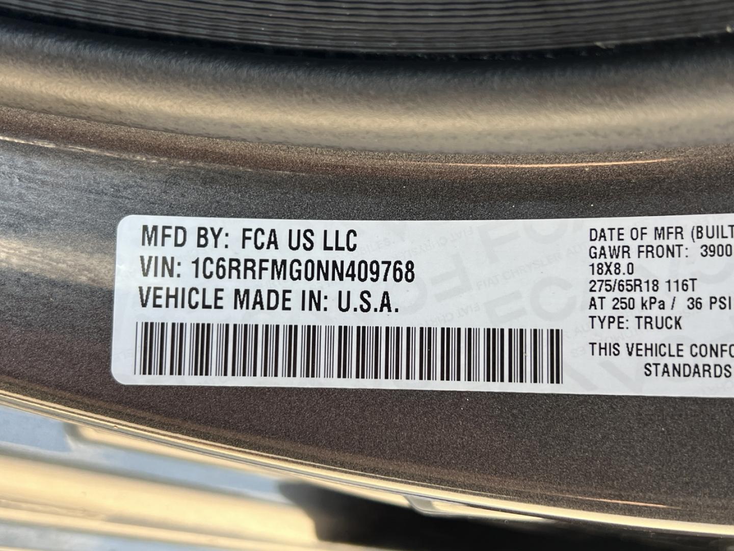 2022 GRAY /Gray Cloth RAM 1500 Big Horn Crew Cab LWB 4WD (1C6RRFMG0NN) with an 3.6L V6 engine, Automatic transmission, located at 2990 Old Orchard Rd., Jackson, MO, 63755, 37.354214, -89.612106 - 2022 Ram 1500 Big Horn 1-Owner 144xxx miles 4x4 3.6L V6 Automatic Backup Camera Power Driver Seat Heated Seats Bluetooth Cruise Power Windows/Locks/Mirrors We have financing available and we accept trades! Fill out a credit application on our website or come by today! If you have any qu - Photo#41