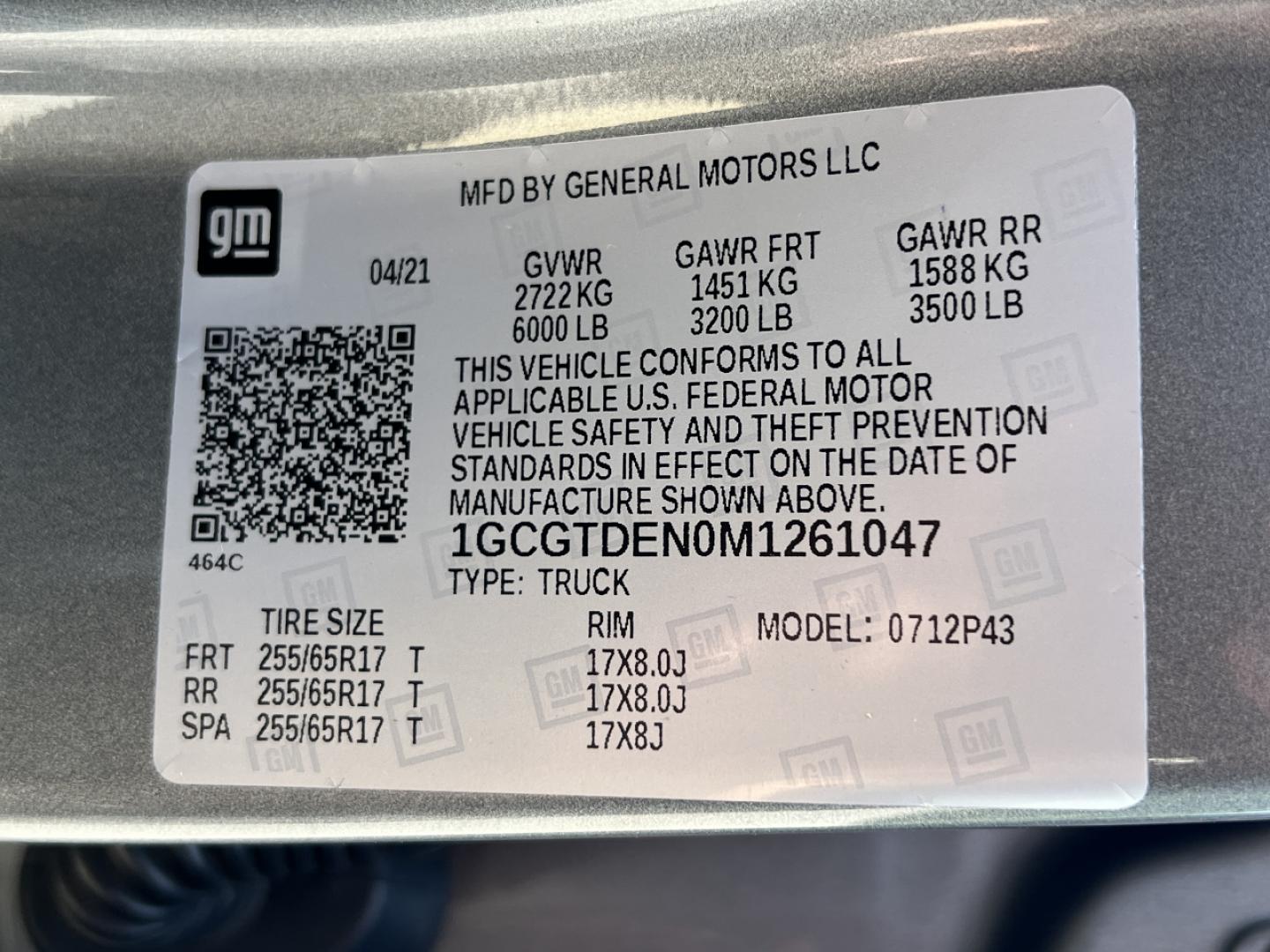 2021 GRAY /Gray Cloth/Leatherette Chevrolet Colorado Z71 Off Road Crew Cab Long Box 4WD (1GCGTDEN0M1) with an 3.6L V6 engine, Automatic transmission, located at 506 S. Kingshighway, Cape Girardeau, MO, 63703, (573) 235-5000, 37.294991, -89.553635 - 2021 Chevrolet Colorado Z71 Off Road Only 34xxx miles 4x4 3.6L V6 Automatic Cloth/Leatherette Backup Camera Power Driver Seat Heated Seats Bluetooth Remote Start Cruise Power Windows/Locks/Mirrors We have financing available and we accept trades! Fill out a credit application on our web - Photo#49