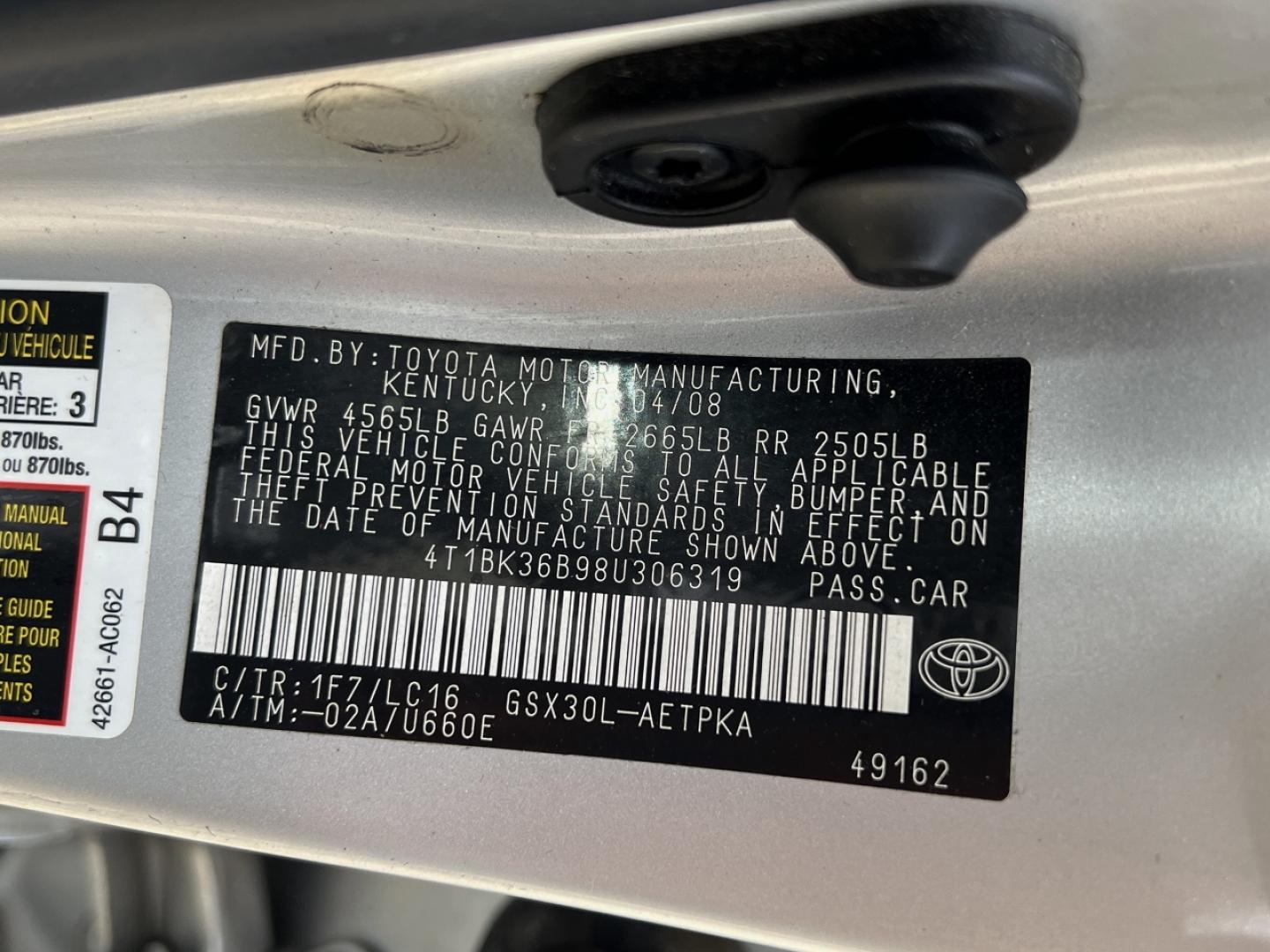 2008 GOLD /Gray Leather Toyota Avalon Limited (4T1BK36B98U) with an 3.5L V6 engine, Automatic transmission, located at 2990 Old Orchard Rd., Jackson, MO, 63755, 37.354214, -89.612106 - 2008 Toyota Avalon Limited 1-Owner 138xxx miles Front Wheel Drive 3.5L V6 Automatic Leather Power/Heated/Cooled Seats Sunroof Cruise Power Windows/Locks/Mirrors We have financing available and we accept trades! Fill out a credit application on our website or come by today! If you have an - Photo#49