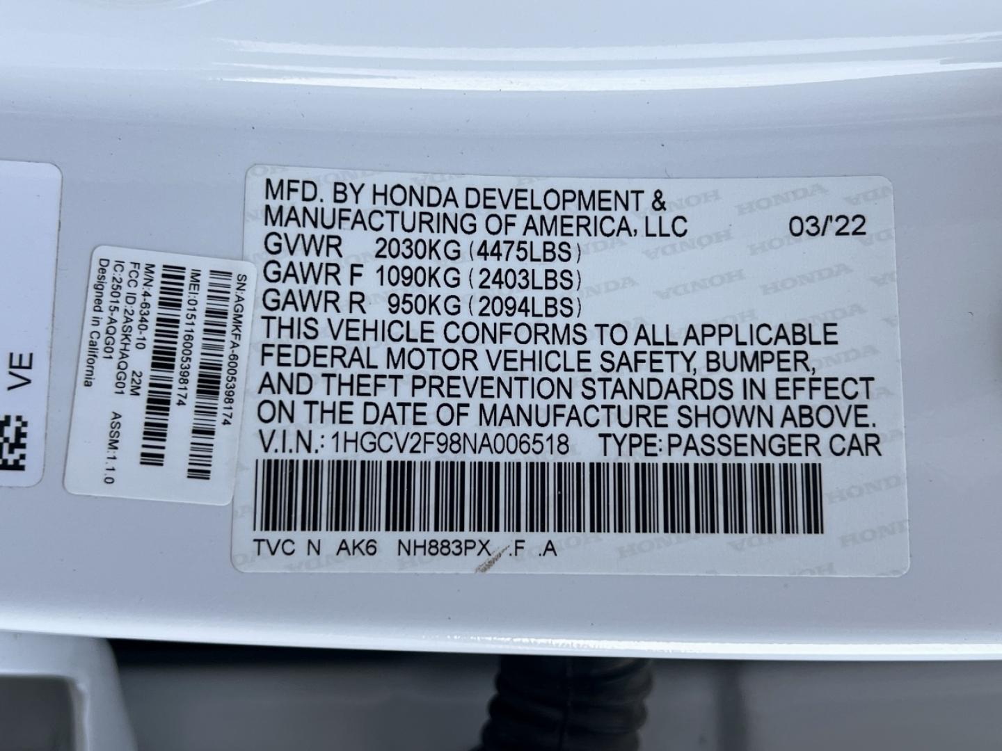 2022 WHITE /Tan Leather Honda Accord Touring 2.0T (1HGCV2F98NA) with an 2.0L 4 Cyl. TURBO engine, Automatic transmission, located at 506 S. Kingshighway, Cape Girardeau, MO, 63703, (573) 235-5000, 37.294991, -89.553635 - 2022 Honda Accord Touring 1-Owner 57xxx miles Front Wheel Drive 2.0L 4 Cyl. Automatic Leather Navigation Power/Heated/Cooled Seats Backup Camera Sunroof Bluetooth Remote Start Cruise Power Windows/Locks/Mirrors We have financing available and we accept trades! Fill out a credit applic - Photo#46