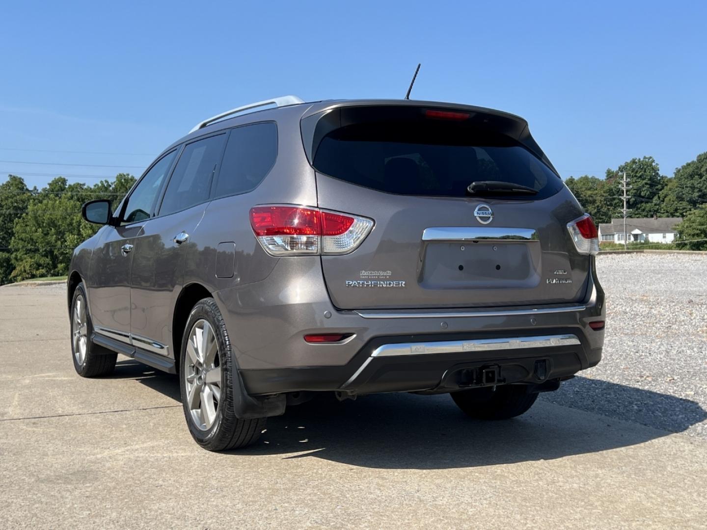 2014 BROWN /Tan Leather Nissan Pathfinder Platinum 4WD (5N1AR2MM2EC) with an 3.5L V6 engine, CVT transmission, located at 506 S. Kingshighway, Cape Girardeau, MO, 63703, (573) 235-5000, 37.294991, -89.553635 - 2014 Nissan Pathfinder Platinum 107xxx miles 4 Wheel Drive 3.5L V6 Automatic Leather 3rd Row Navigation Rear Entertainment Power/Heated/Cooled Seats Heated Rear Seats Heated Steering Wheel Sunroof Bluetooth Remote Start Cruise Power Windows/Locks/Mirrors We have financing available - Photo#15