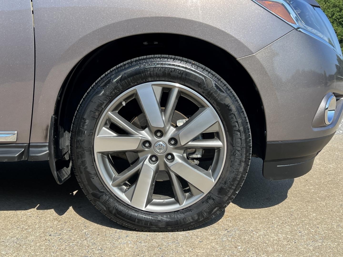 2014 BROWN /Tan Leather Nissan Pathfinder Platinum 4WD (5N1AR2MM2EC) with an 3.5L V6 engine, CVT transmission, located at 506 S. Kingshighway, Cape Girardeau, MO, 63703, (573) 235-5000, 37.294991, -89.553635 - 2014 Nissan Pathfinder Platinum 107xxx miles 4 Wheel Drive 3.5L V6 Automatic Leather 3rd Row Navigation Rear Entertainment Power/Heated/Cooled Seats Heated Rear Seats Heated Steering Wheel Sunroof Bluetooth Remote Start Cruise Power Windows/Locks/Mirrors We have financing available - Photo#47