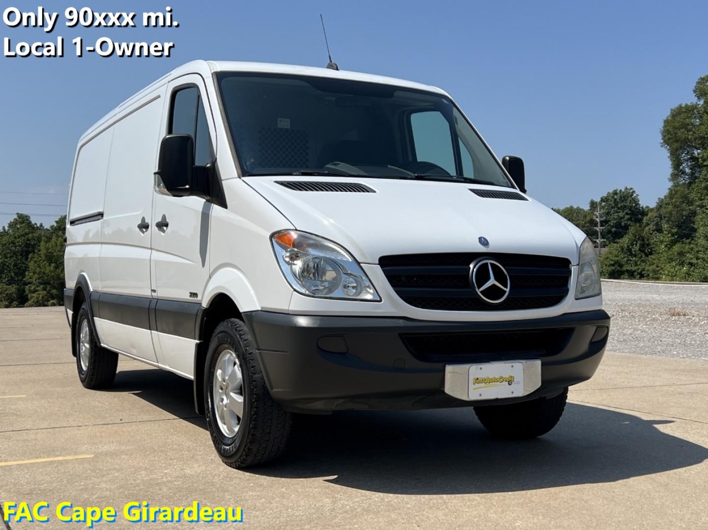 2013 WHITE /Black Cloth Mercedes-Benz Sprinter 2500 (WD3PE7CC1D5) with an 3.0L V6 TURBO DIESEL engine, Automatic transmission, located at 506 S. Kingshighway, Cape Girardeau, MO, 63703, (573) 235-5000, 37.294991, -89.553635 - 2013 Mercedes-Benz Sprinter 2500 Local 1-Owner Only 90xxx miles Rear Wheel Drive 3.0L V6 Diesel Automatic Cruise Power Windows/Locks/Mirrors We have financing available and we accept trades! Fill out a credit application on our website or come by today! If you have any questions, give us a - Photo#0