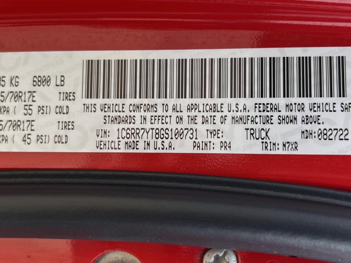 2016 RED /Black Leather RAM 1500 Rebel Crew Cab 4WD (1C6RR7YT8GS) with an 5.7L V8 engine, Automatic transmission, located at 2990 Old Orchard Rd., Jackson, MO, 63755, 37.354214, -89.612106 - *** SALVAGE TITLE *** 2016 Ram 1500 Rebel Only 59xxx miles 4x4 5.7L V8 HEMI Automatic Leather Navigation Power/Heated Seats Heated Steering Wheel Backup Camera Bluetooth Remote Start Cruise Power Windows/Locks/Mirrors We have financing available and we accept trades! Fill out a credit - Photo#48
