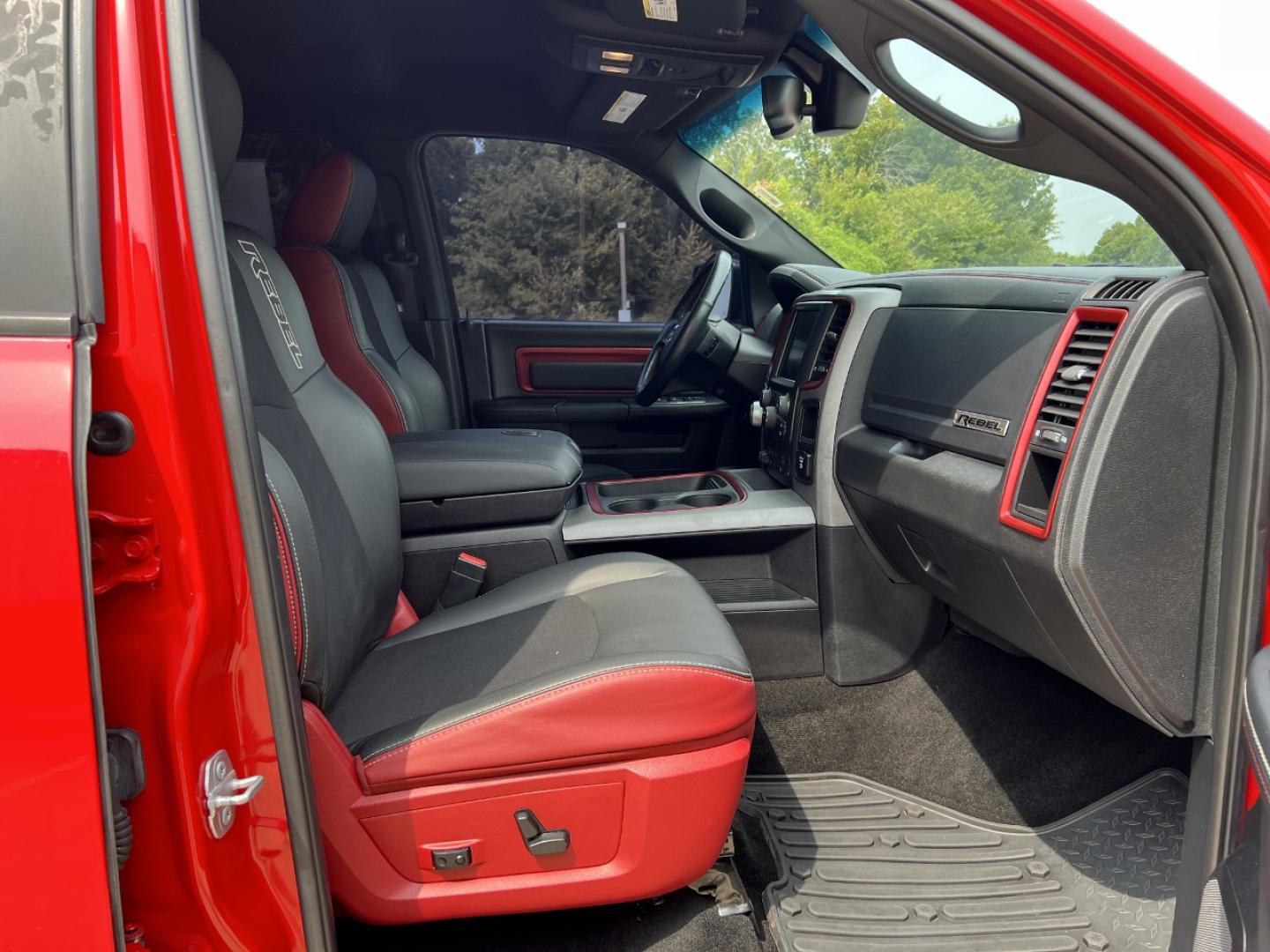 2016 RED /Black Leather RAM 1500 Rebel Crew Cab 4WD (1C6RR7YT8GS) with an 5.7L V8 engine, Automatic transmission, located at 2990 Old Orchard Rd., Jackson, MO, 63755, 37.354214, -89.612106 - *** SALVAGE TITLE *** 2016 Ram 1500 Rebel Only 59xxx miles 4x4 5.7L V8 HEMI Automatic Leather Navigation Power/Heated Seats Heated Steering Wheel Backup Camera Bluetooth Remote Start Cruise Power Windows/Locks/Mirrors We have financing available and we accept trades! Fill out a credit - Photo#18