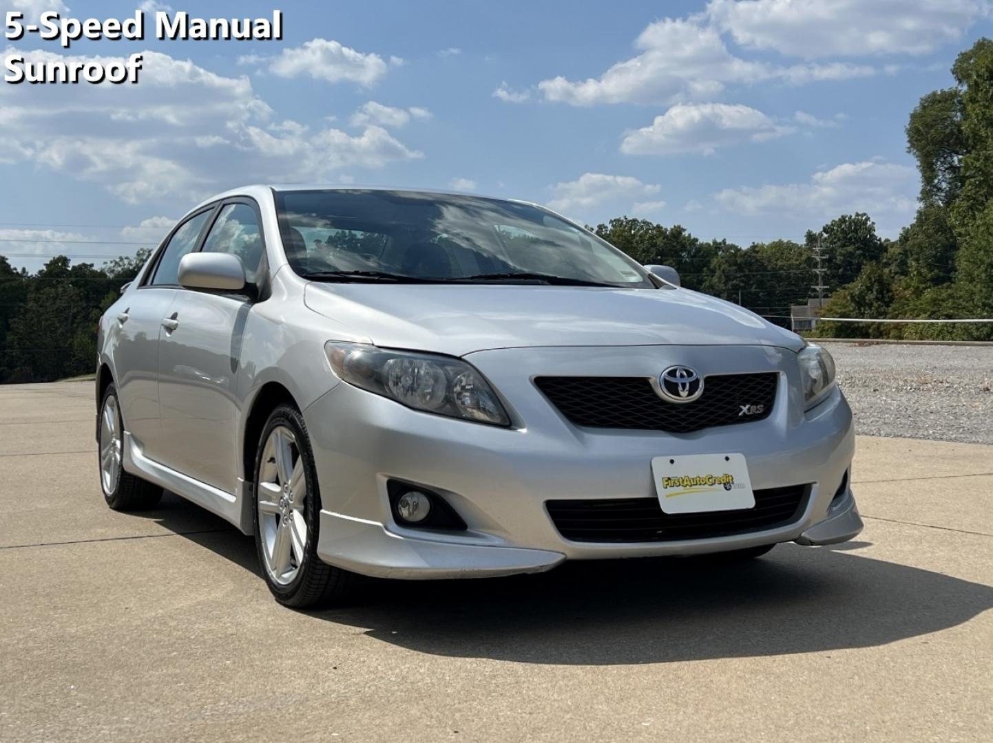 2009 SILVER /Black Cloth Toyota Corolla XRS (1NXBE40E89Z) with an 1.8L 4 Cyl. engine, 5-Speed Manual transmission, located at 2990 Old Orchard Rd., Jackson, MO, 63755, 37.354214, -89.612106 - 2009 Toyota Corolla XRS 157xxx miles Front Wheel Drive 2.4L 4 Cyl. 5-Speed Manual Sunroof Cruise Power Windows/Locks/Mirrors We have financing available and we accept trades! Fill out a credit application on our website or come by today! If you have any questions, give us a call at (573) 20 - Photo#0