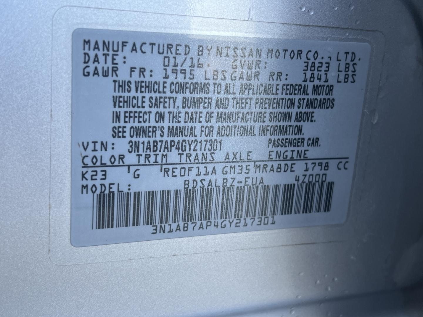 2016 SILVER /Black Cloth Nissan Sentra S (3N1AB7AP4GY) with an 1.8L 4 Cyl. engine, CVT transmission, located at 2990 Old Orchard Rd., Jackson, MO, 63755, 37.354214, -89.612106 - 2016 Nissan Sentra S 120xxx miles Front Wheel Drive 1.8L 4 Cyl. Automatic Cruise Power Windows/Locks/Mirrors We have financing available and we accept trades! Fill out a credit application on our website or come by today! If you have any questions, give us a call at (573) 204-7777 or visit o - Photo#44