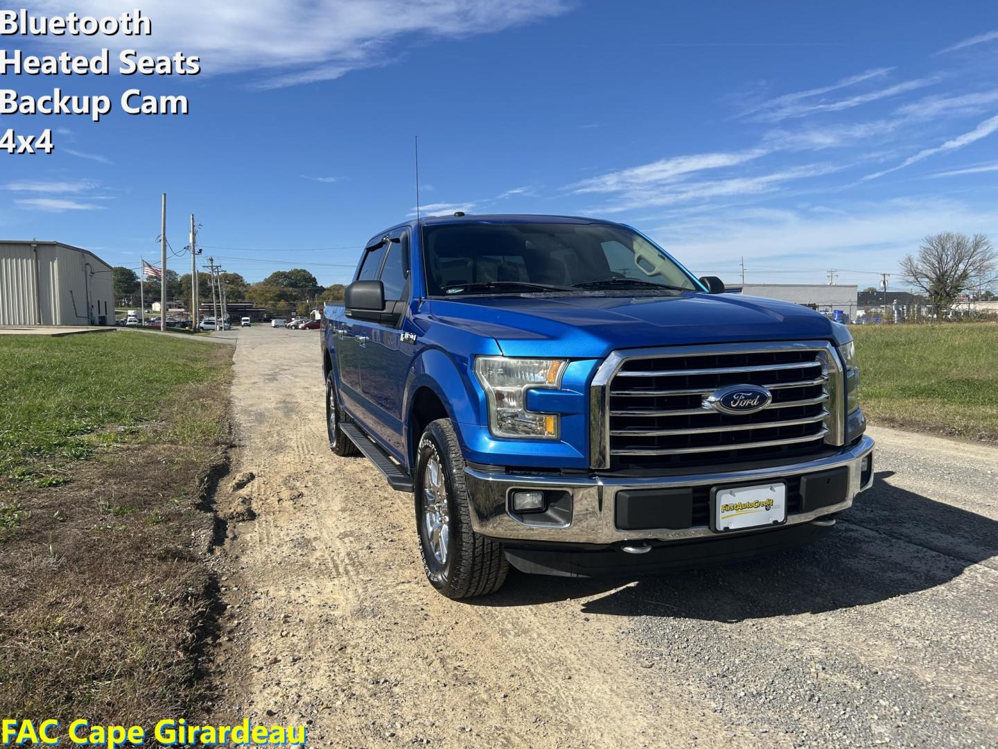 2016 BLUE /Black Ford F-150 XLT SuperCrew 6.5-ft. Bed 4WD (1FTEW1E80GK) with an 3.5L V6 TURBO engine, Automatic transmission, located at 506 S. Kingshighway, Cape Girardeau, MO, 63703, (573) 235-5000, 37.294991, -89.553635 - 2016 Ford F-150 XLT 91xxx miles 4x4 3.5L V6 Automatic Backup Camera Power/Heated Seats Bluetooth Remote Start Cruise Power Windows/Locks/Mirrors We have financing available and we accept trades! Fill out a credit application on our website or come by today! If you have any questions, giv - Photo#0