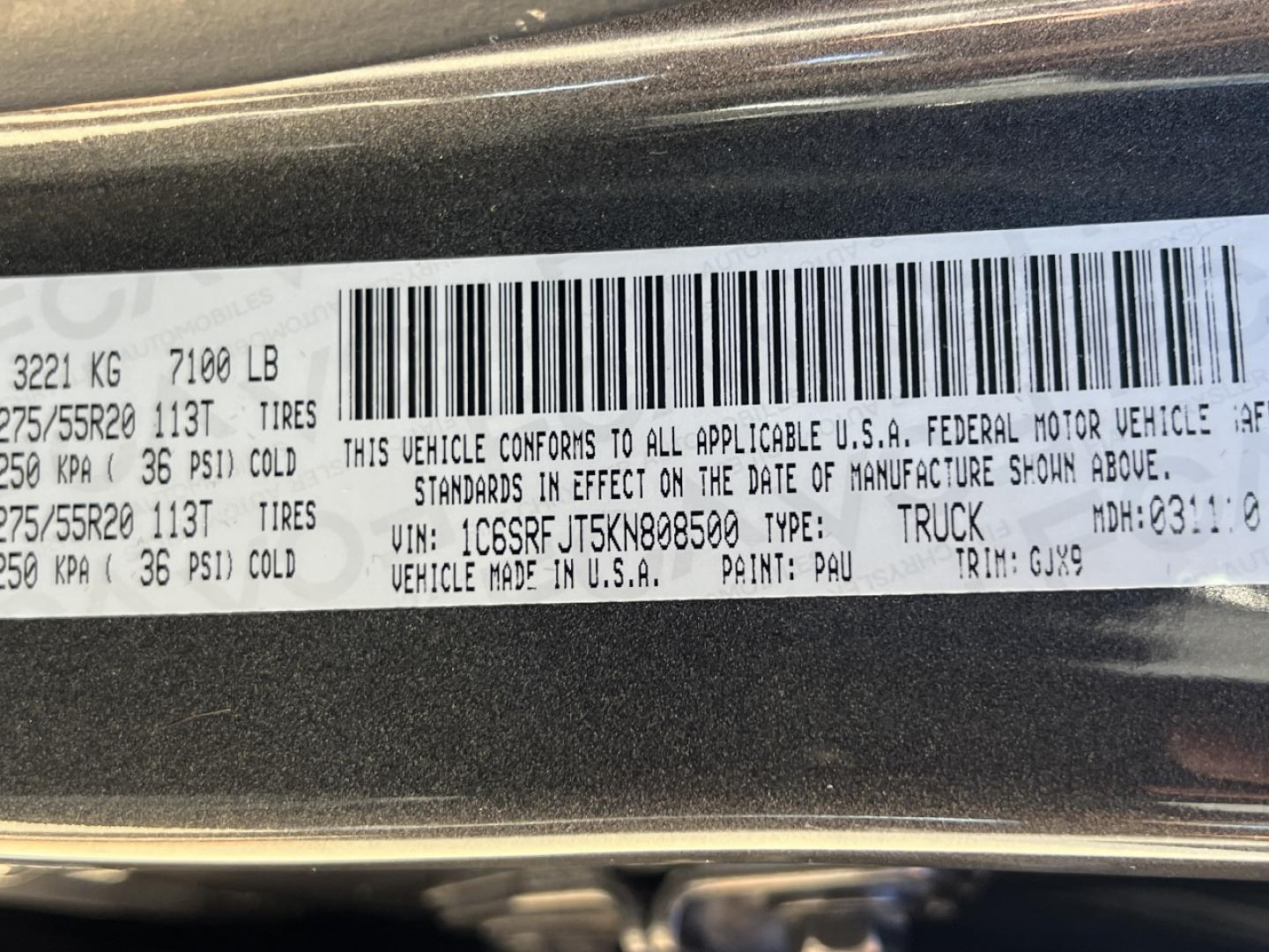 2019 GRAY /Black Leather RAM 1500 Laramie Crew Cab SWB 4WD (1C6SRFJT5KN) with an 5.7L V8 engine, Automatic transmission, located at 2990 Old Orchard Rd., Jackson, MO, 63755, 37.354214, -89.612106 - 2019 Ram 1500 Laramie 1-Owner 137xxx miles 4x4 5.7L V8 Automatic Leather Navigation Power/Heated/Cooled Seats Heated Steering Wheel Backup Camera Bluetooth Remote Start Cruise Power Windows/Locks/Mirrors We have financing available and we accept trades! Fill out a credit application o - Photo#48
