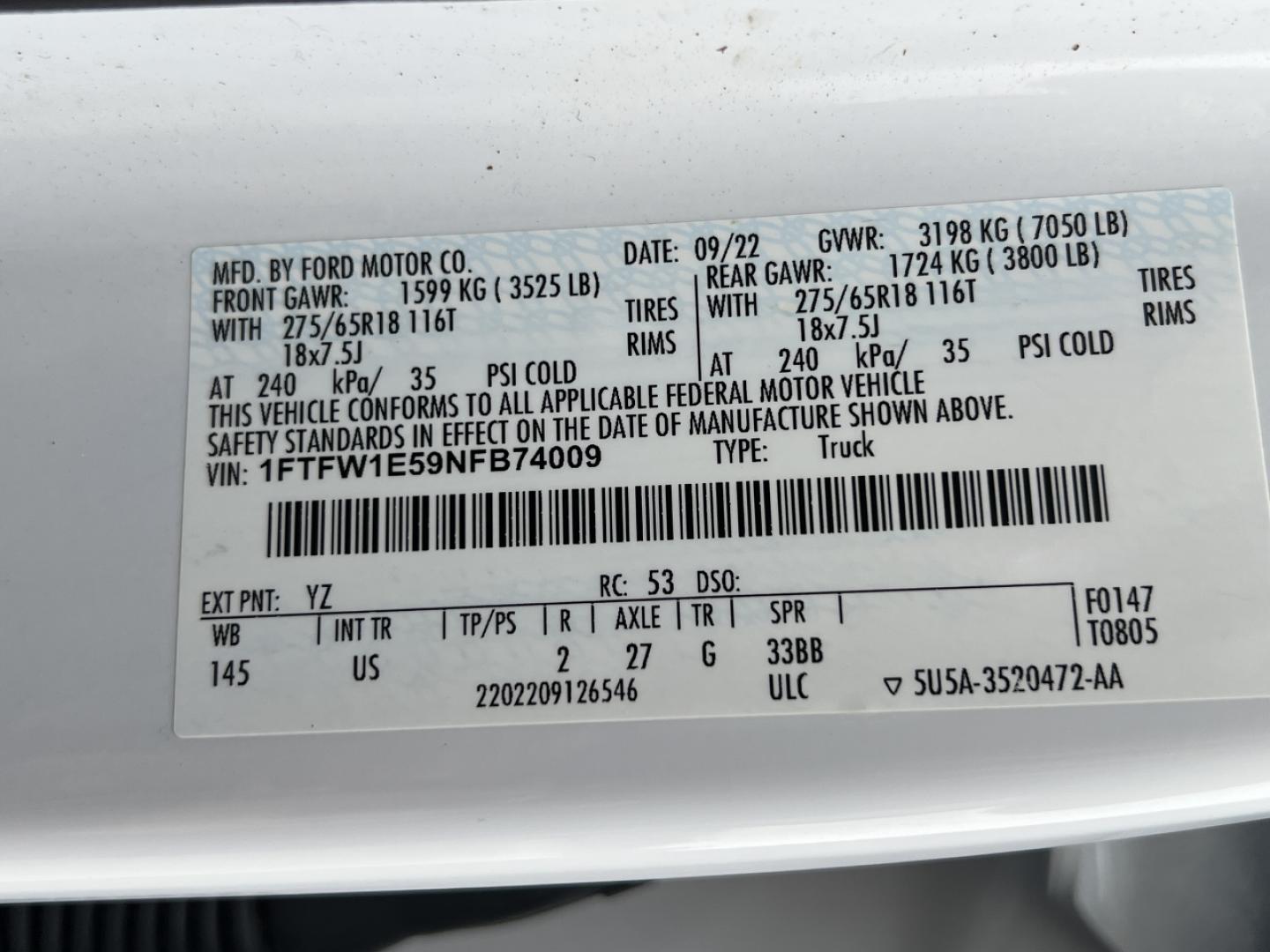 2022 WHITE /Gray Cloth Ford F-150 XLT SuperCrew 6.5-ft. Bed 4WD (1FTFW1E59NF) with an 5.0L V8 engine, Automatic transmission, located at 506 S. Kingshighway, Cape Girardeau, MO, 63703, (573) 235-5000, 37.294991, -89.553635 - 2022 Ford F-150 XLT 1-Owner 78xxx miles 4x4 5.0L V8 Automatic Backup Camera Power/Heated Seats Bluetooth Remote Start Cruise Power Windows/Locks/Mirrors We have financing available and we accept trades! Fill out a credit application on our website or come by today! If you have any quest - Photo#45