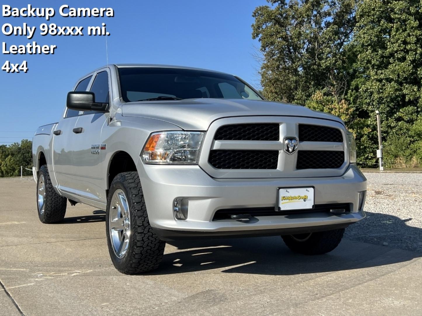 2016 WHITE /Black/Gray Leather RAM 1500 Tradesman Crew Cab SWB 4WD (1C6RR7KT0GS) with an 5.7L V8 HEMI engine, Automatic transmission, located at 2990 Old Orchard Rd., Jackson, MO, 63755, 37.354214, -89.612106 - 2016 Ram 1500 Express Only 98xxx miles 4x4 5.7L V8 HEMI Automatic Leather Backup Camera Bluetooth Cruise Power Windows/Locks/Mirrors We have financing available and we accept trades! Fill out a credit application on our website or come by today! If you have any questions, give us a call a - Photo#0
