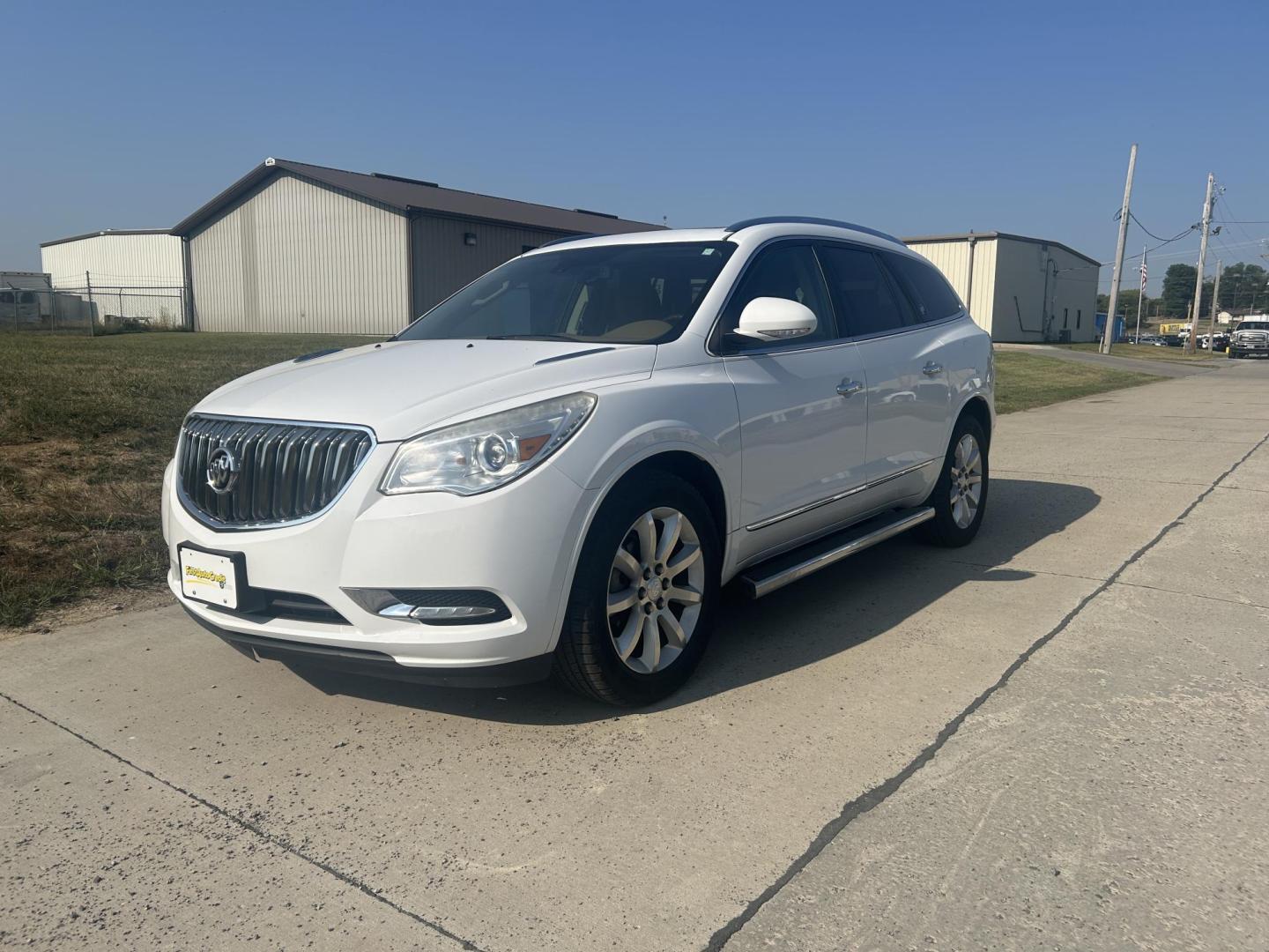 2016 WHITE /BROWN Buick Enclave Premium AWD (5GAKVCKD2GJ) with an 3.6L V6 DOHC 24V engine, 6A transmission, located at 506 S. Kingshighway, Cape Girardeau, MO, 63703, (573) 235-5000, 37.294991, -89.553635 - 2016 BUICK ENCLAVE 118xxx miles All Wheel Drive 3.6L V6 Automatic Leather Navigation Dual Climate Control Rear Climate Control Power/Heated/Cooled Seats Backup Camera Sunroof/Moonroof Bluetooth Remote Start Cruise Power Windows/Locks/Mirrors We have financing available and we accept - Photo#5