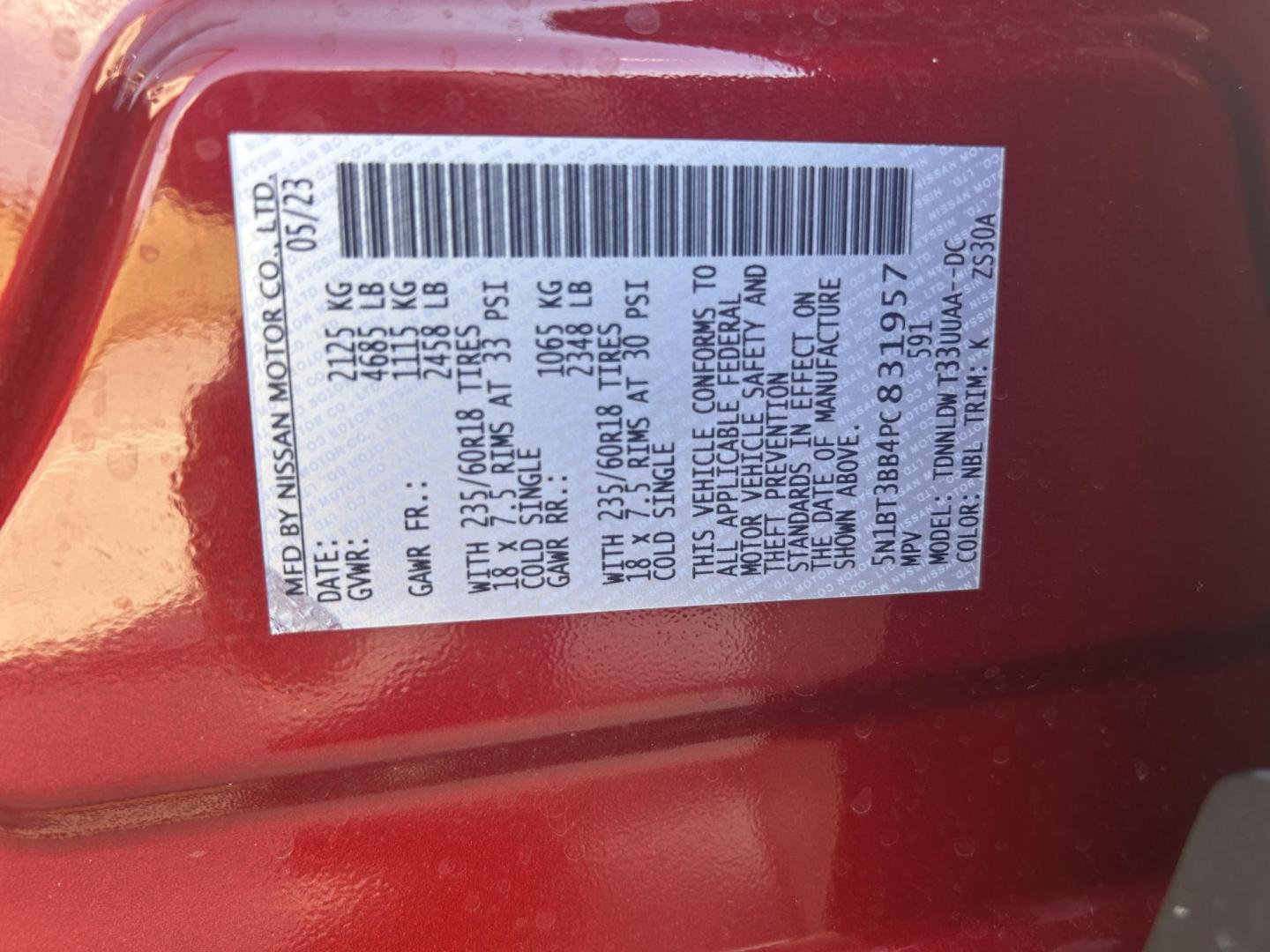 2023 RED /Tan Nissan Rogue SV AWD (5N1BT3BB4PC) with an 2.5L L4 DOHC 16V engine, CVT transmission, located at 506 S. Kingshighway, Cape Girardeau, MO, 63703, (573) 235-5000, 37.294991, -89.553635 - 2023 Nissan Rouge SV Only 12,XXX miles All Wheel Drive 1.5L I3 Automatic Adaptive Cruise Leather Backup Camera Power Driver Seat Heated Seats Heated Steering Wheel Sunroof Dual Climate Control Bluetooth Remote Start Power Windows/Locks/Mirrors We have financing available and we accep - Photo#42