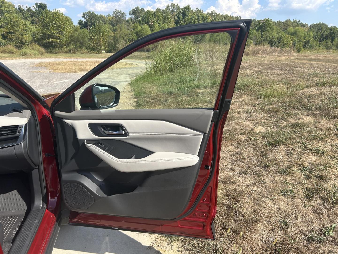 2023 RED /Tan Nissan Rogue SV AWD (5N1BT3BB4PC) with an 2.5L L4 DOHC 16V engine, CVT transmission, located at 506 S. Kingshighway, Cape Girardeau, MO, 63703, (573) 235-5000, 37.294991, -89.553635 - 2023 Nissan Rouge SV Only 12,XXX miles All Wheel Drive 1.5L I3 Automatic Adaptive Cruise Leather Backup Camera Power Driver Seat Heated Seats Heated Steering Wheel Sunroof Dual Climate Control Bluetooth Remote Start Power Windows/Locks/Mirrors We have financing available and we accep - Photo#19