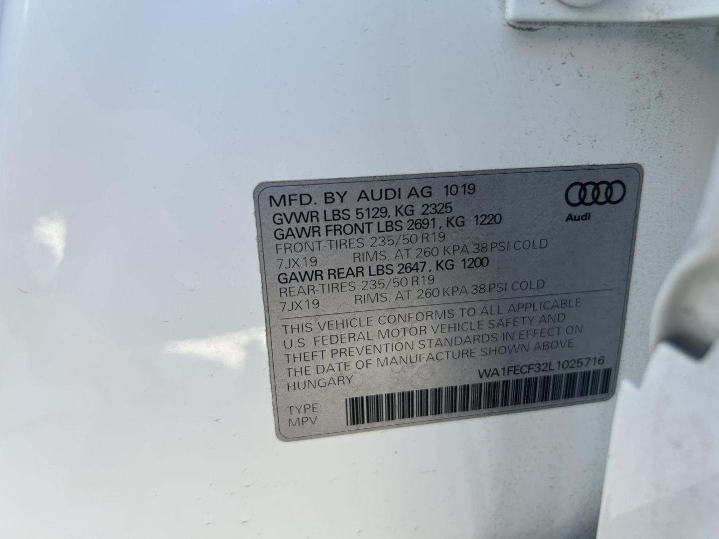 2020 WHITE /Tan Audi Q3 S line Prestige quattro (WA1FECF32L1) with an 2.0L L4 DOHC 24V engine, 8A transmission, located at 506 S. Kingshighway, Cape Girardeau, MO, 63703, (573) 235-5000, 37.294991, -89.553635 - 2020 Audi Q3 S-Line Prestige Quattro Only 15,XXX miles All Wheel Drive 2.0L Automatic Cruise Leather Backup Camera Navigation Power Driver Seat Heated Seats Panoramic Sunroof Dual Climate Control Rear Climate Control Bluetooth Remote Start Power Windows/Locks/Mirrors Power Lift Gat - Photo#46