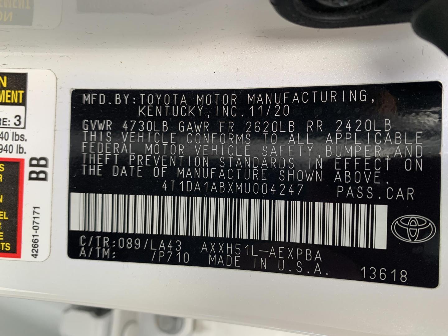 2021 WHITE /Brown Toyota Avalon Hybrid Limited (4T1DA1ABXMU) with an 2.5L L4 DOHC 16V HYBRID engine, 6A transmission, located at 506 S. Kingshighway, Cape Girardeau, MO, 63703, (573) 235-5000, 37.294991, -89.553635 - 2021 Toyota Avalon Hybrid 68xxx miles Front Wheel Drive 2.5L 4 Cyl. Hybrid Automatic Heads Up Display Leather Power/Heated/Cooled Seats Heated Rear Seats Heated Steering Wheel Backup Camera Sunroof Bluetooth Navigation Cruise Power Windows/Locks/Mirrors We have financing available an - Photo#18