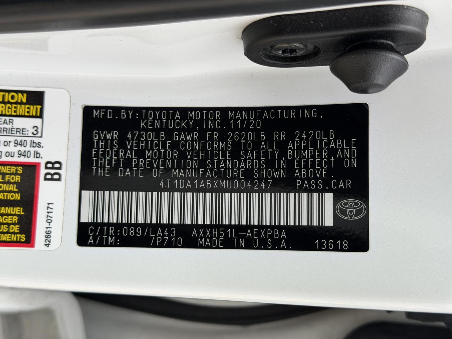 2021 WHITE /Tan Toyota Avalon Hybrid Limited (4T1DA1ABXMU) with an 2.5L 4 Cyl. Hybrid engine, Automatic transmission, located at 2990 Old Orchard Rd., Jackson, MO, 63755, 37.354214, -89.612106 - 2021 Toyota Avalon Hybrid 68xxx miles Front Wheel Drive 2.5L 4 Cyl. Hybrid Automatic Leather Navigation Power/Heated/Cooled Seats Heated Rear Seats Heated Steering Wheel Backup Camera Sunroof Heads Up Display Bluetooth Cruise Power Windows/Locks/Mirrors We have financing available an - Photo#49